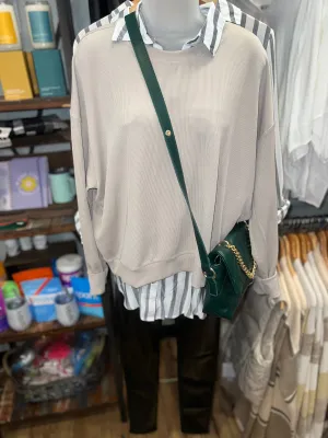 Shell Ribbed Long Sleeve