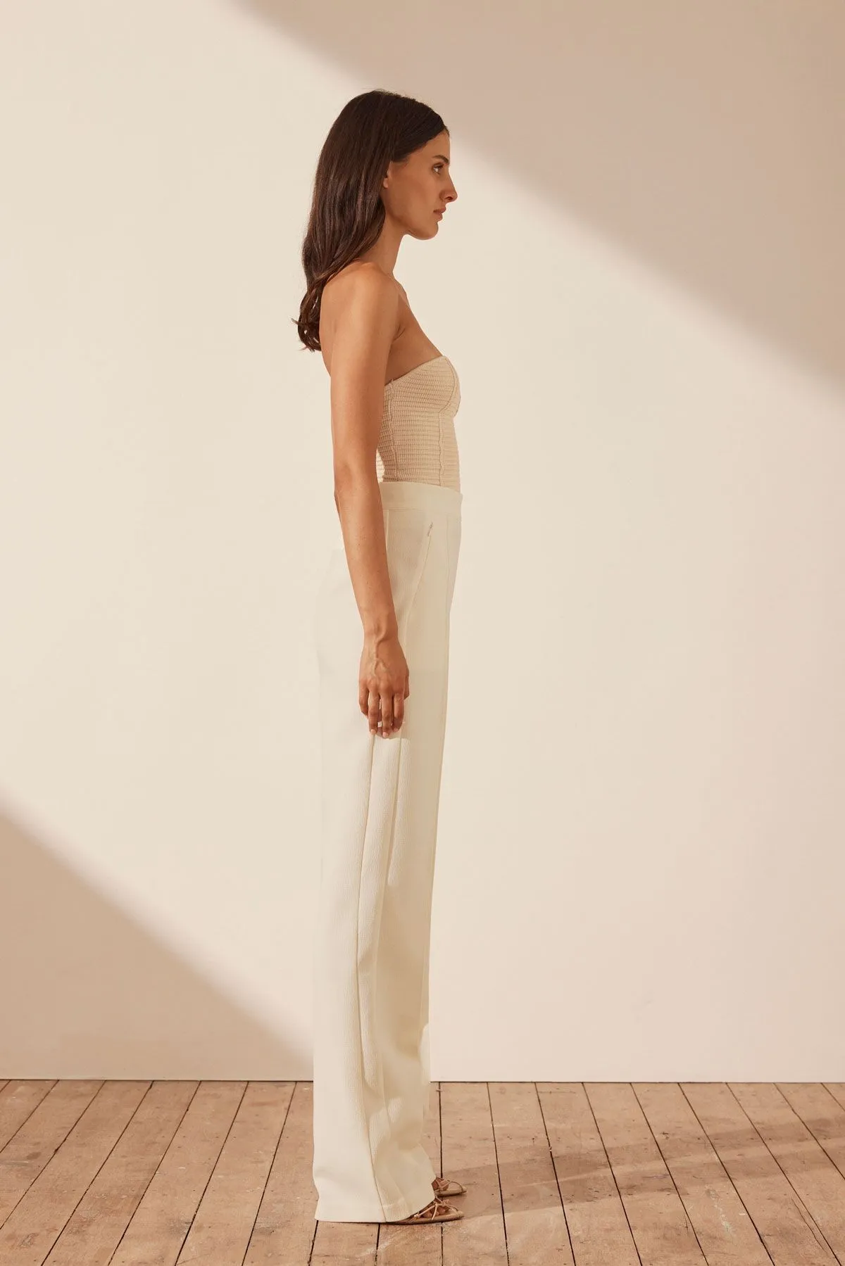 SHONA JOY Amura Side Panel Pant - Cream