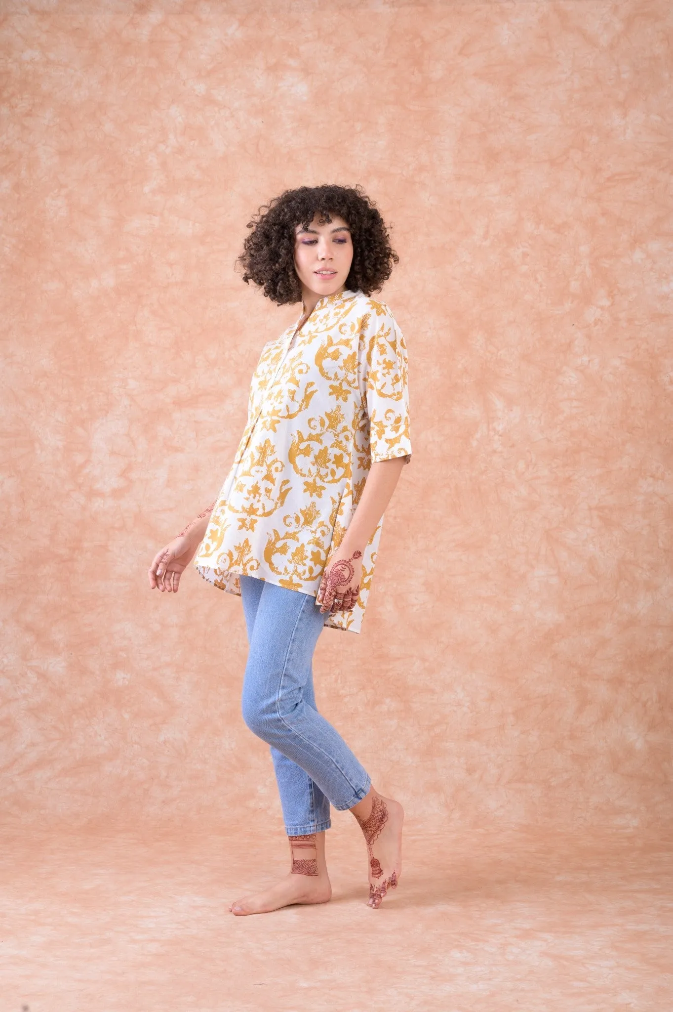 Short Sleeve Pattern Top