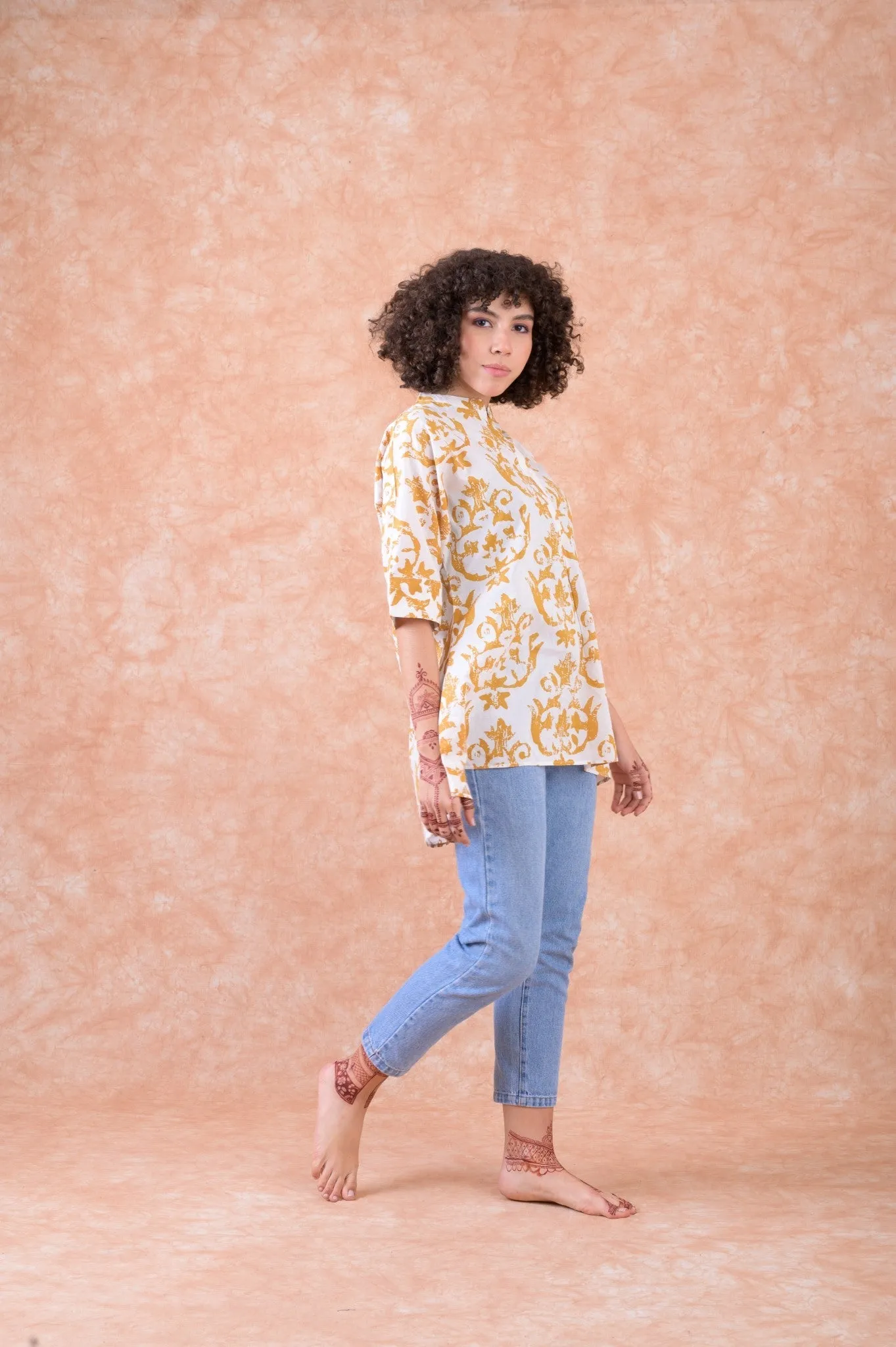 Short Sleeve Pattern Top