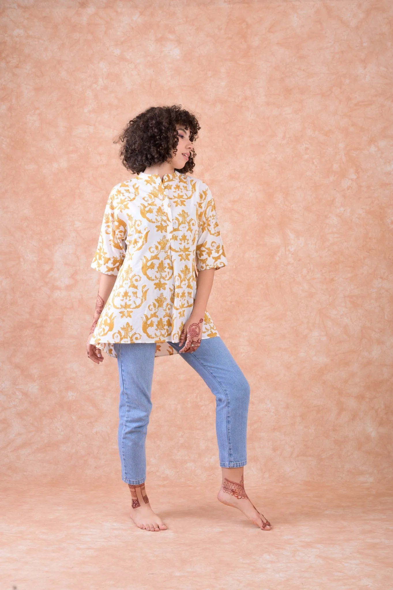 Short Sleeve Pattern Top