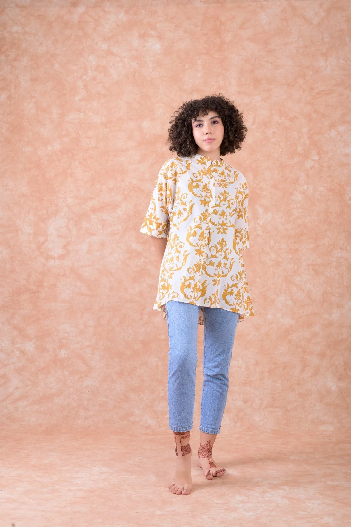 Short Sleeve Pattern Top