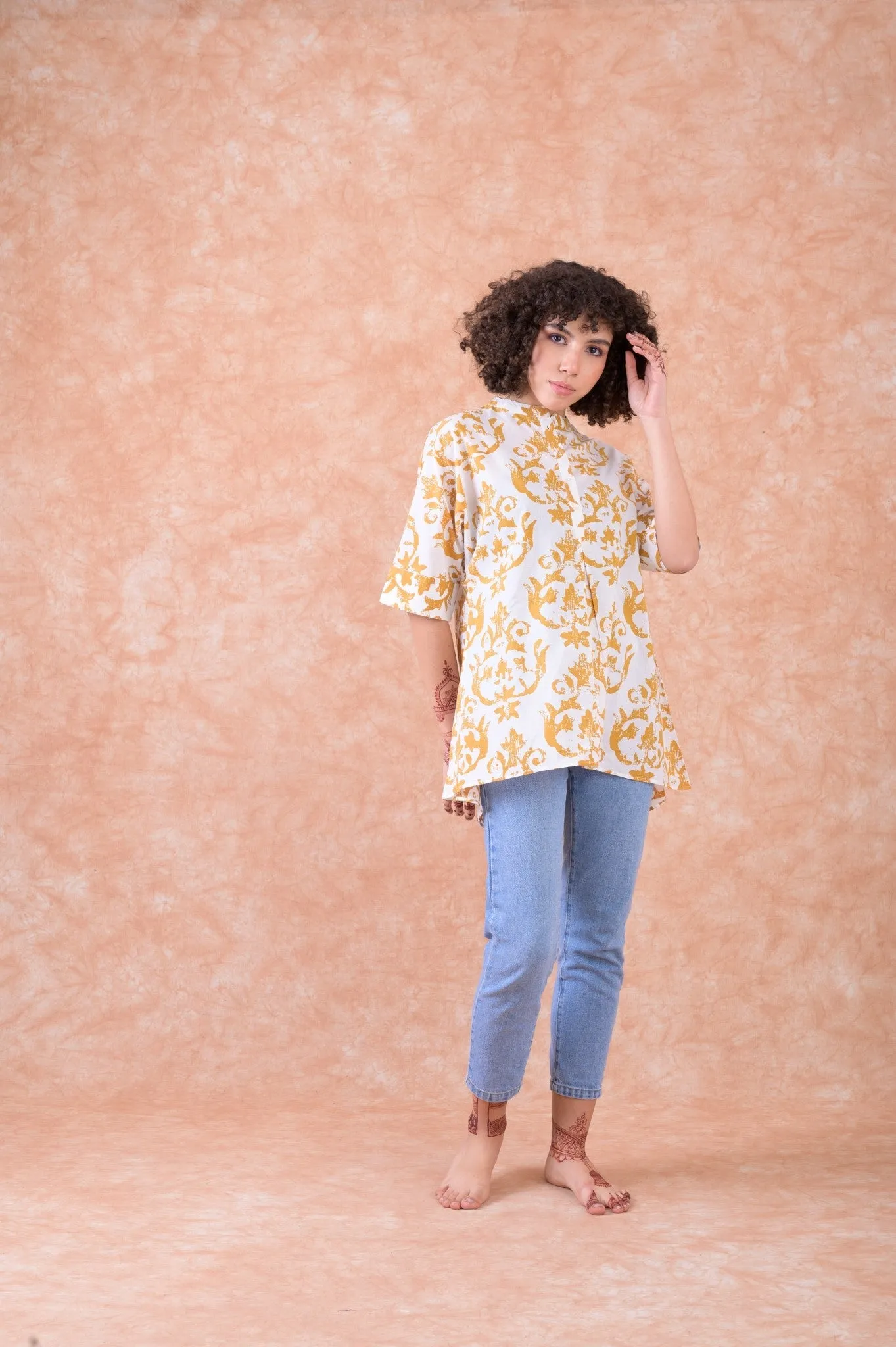 Short Sleeve Pattern Top