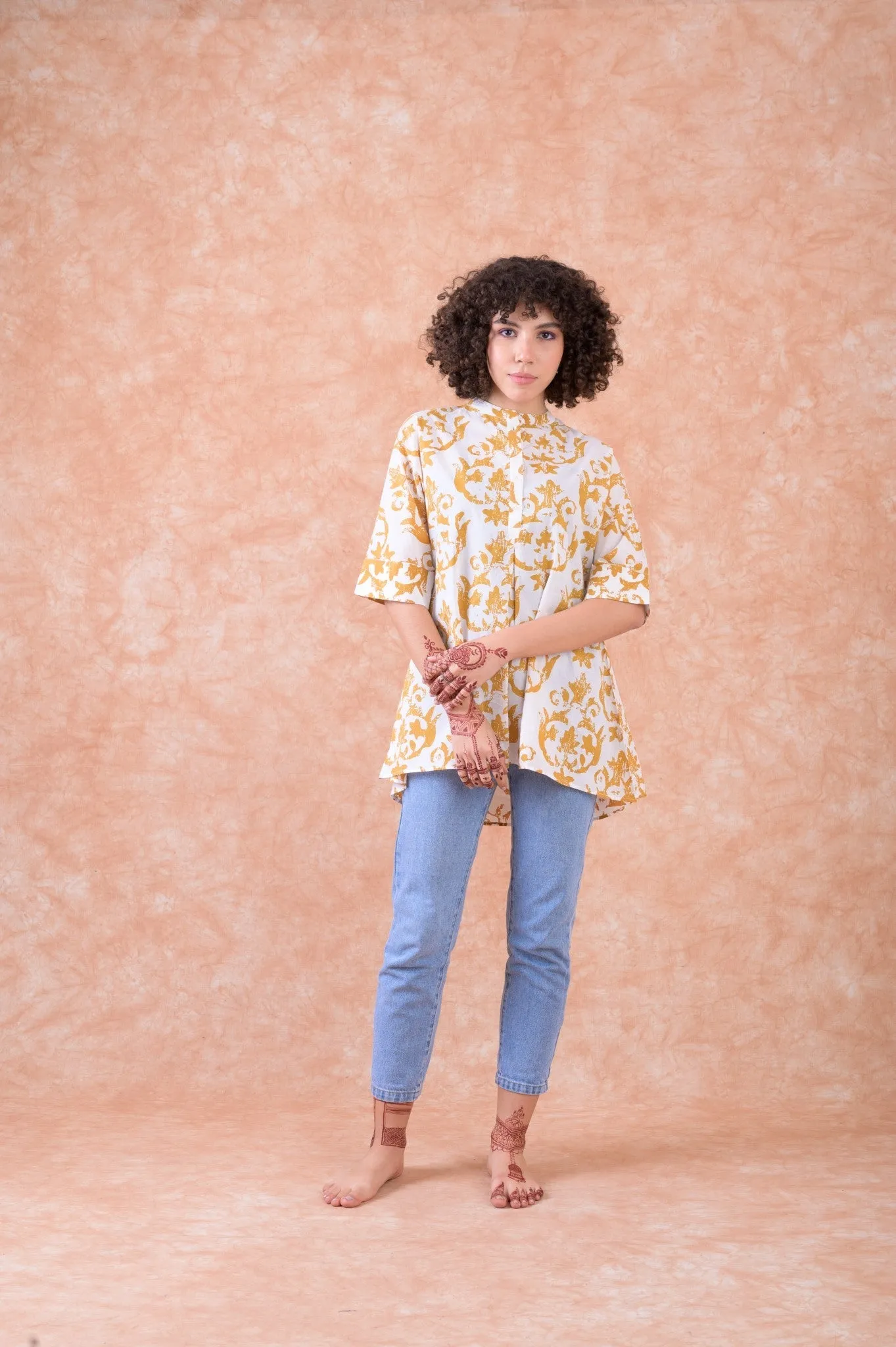Short Sleeve Pattern Top