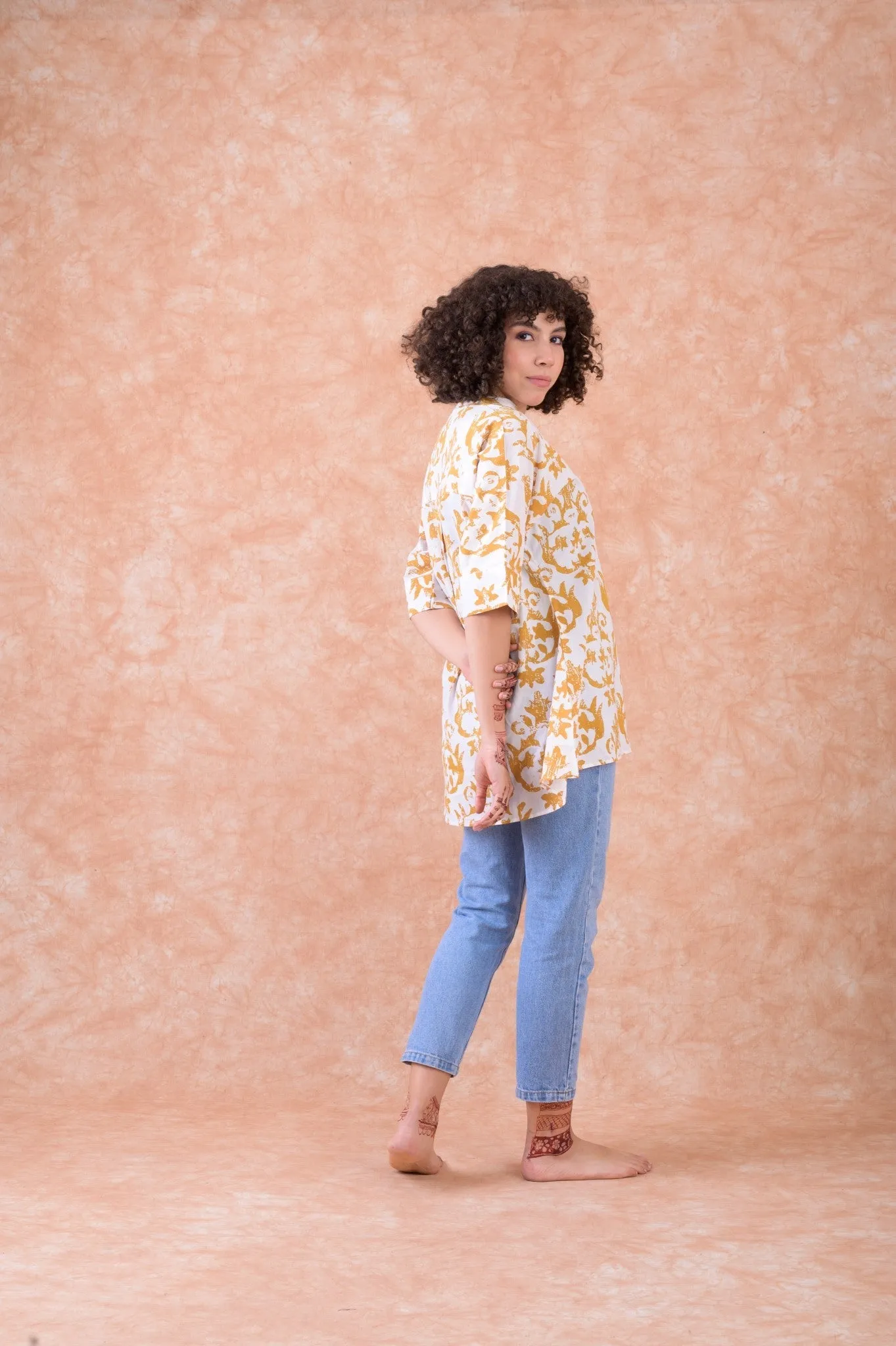 Short Sleeve Pattern Top
