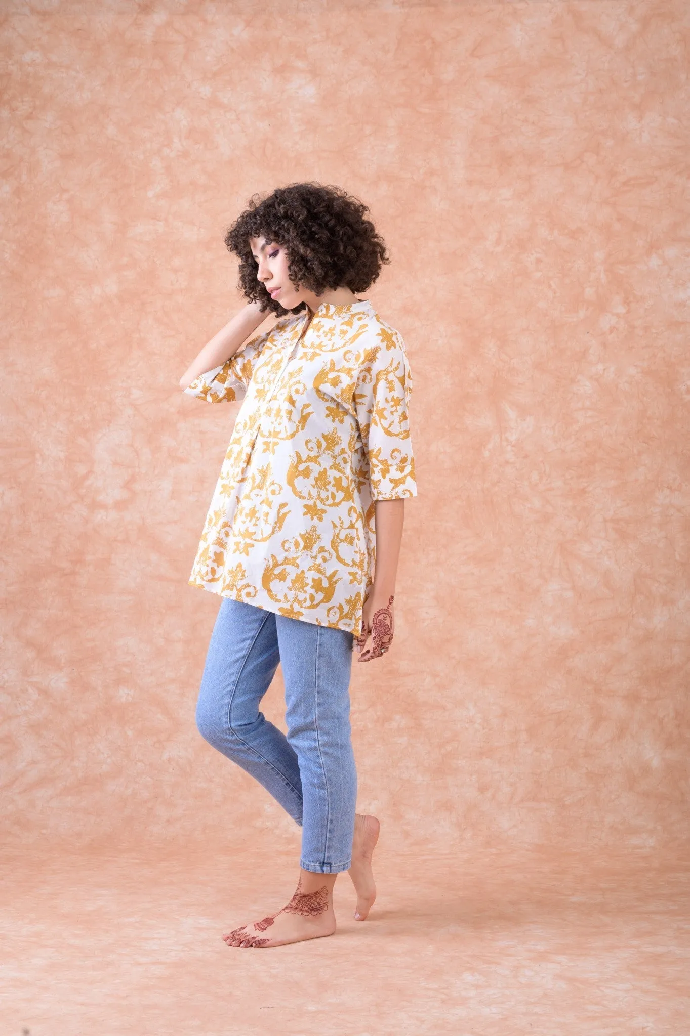 Short Sleeve Pattern Top