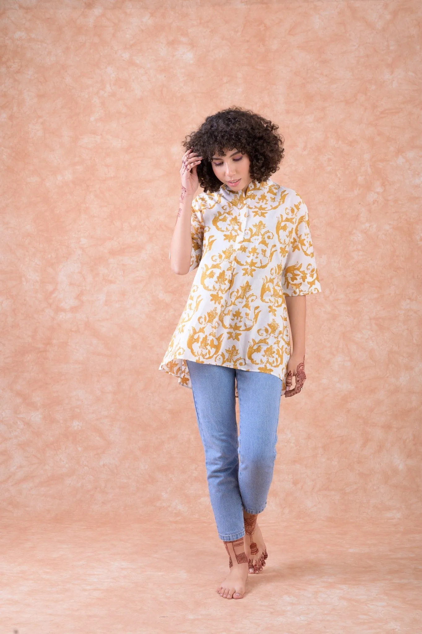 Short Sleeve Pattern Top