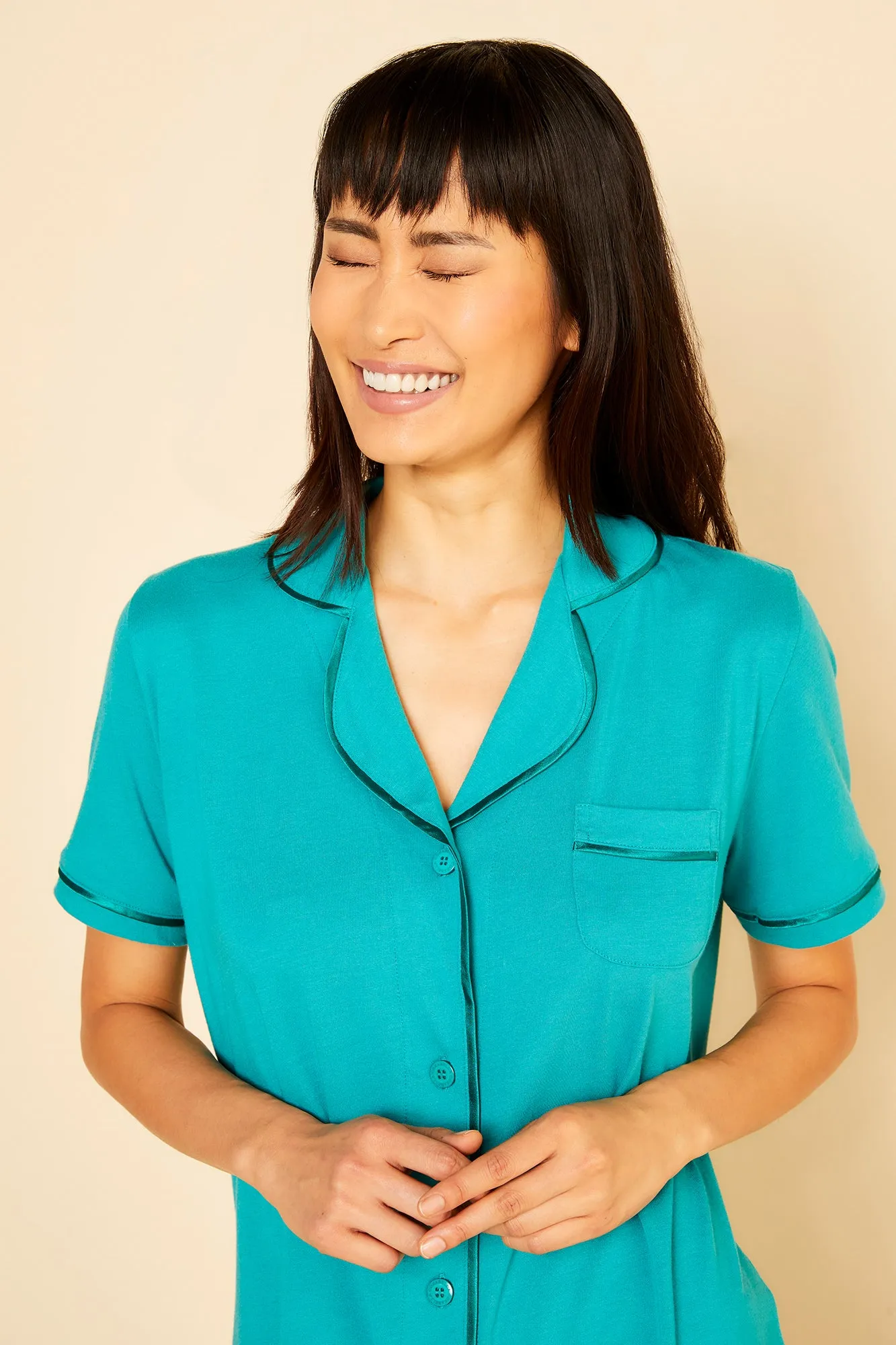 Short Sleeve Top & Pant Pajama Set