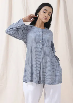SIDE FLAP STRIPED TOP
