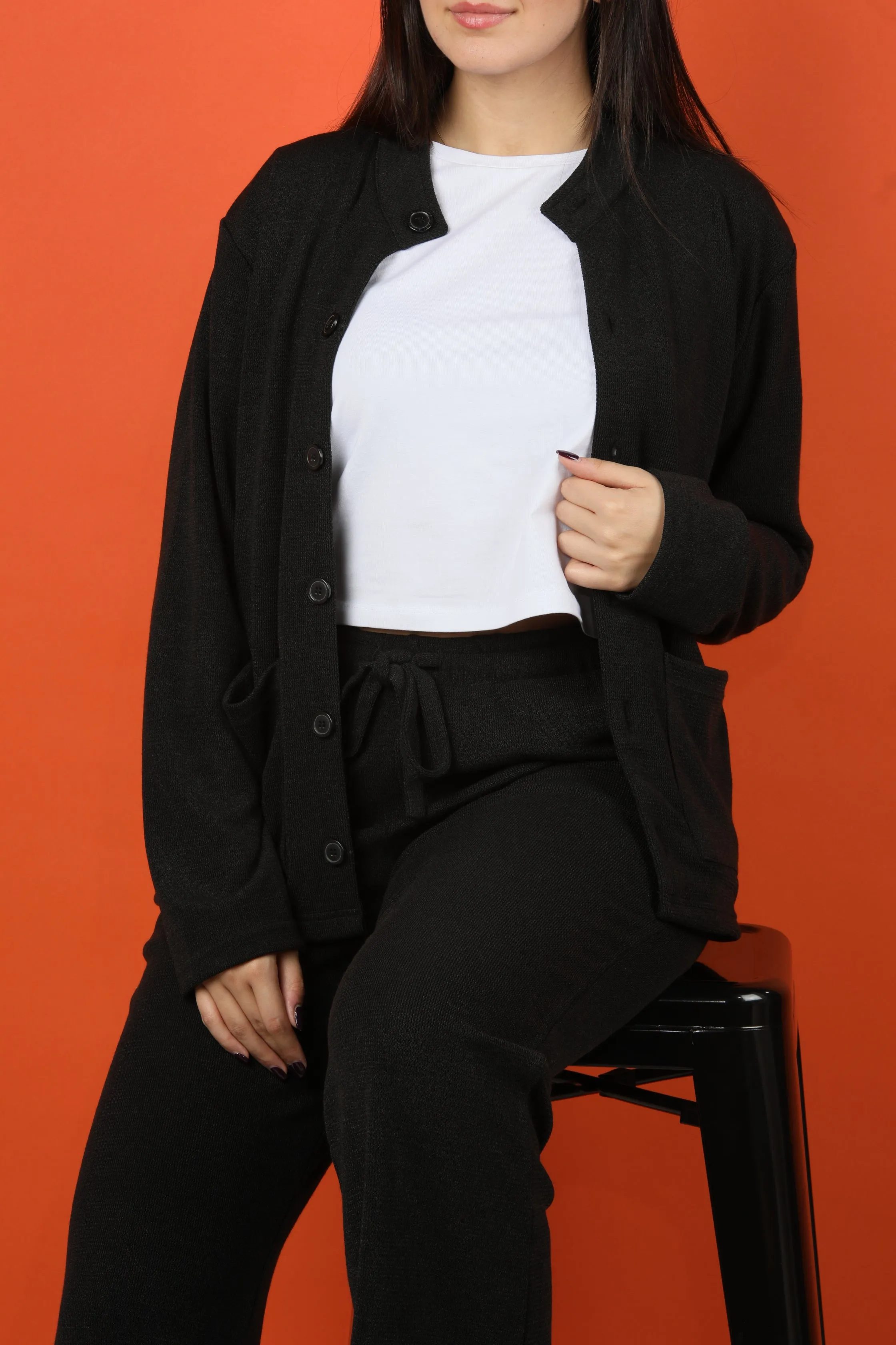 Sienna Cardigan and Pants Set - Black