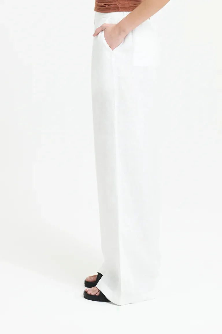 Sima Linen Pants White