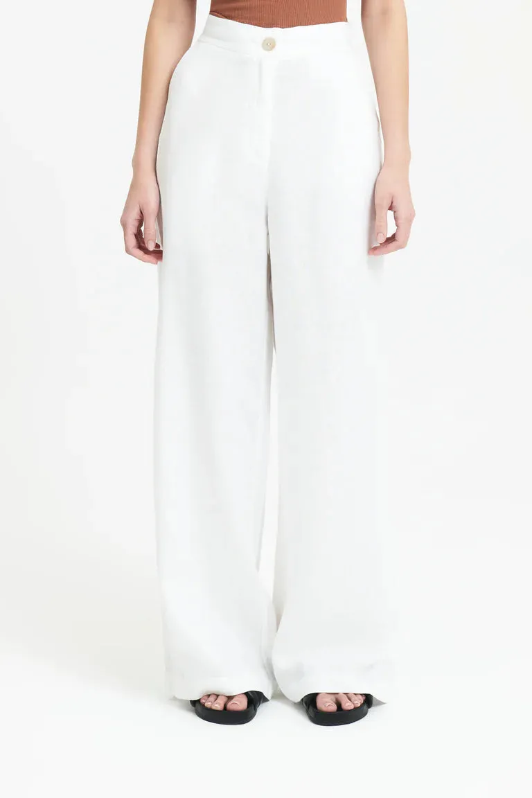Sima Linen Pants White