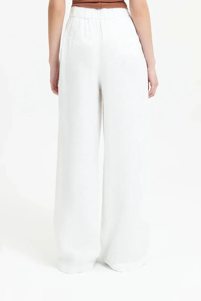 Sima Linen Pants White