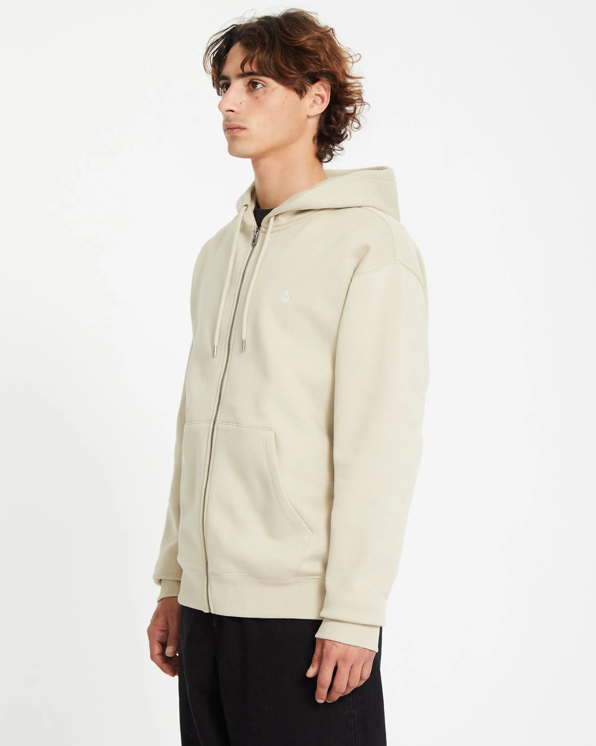 Single Stone Full Zip Kapuzenpullover - LIGHT KHAKI