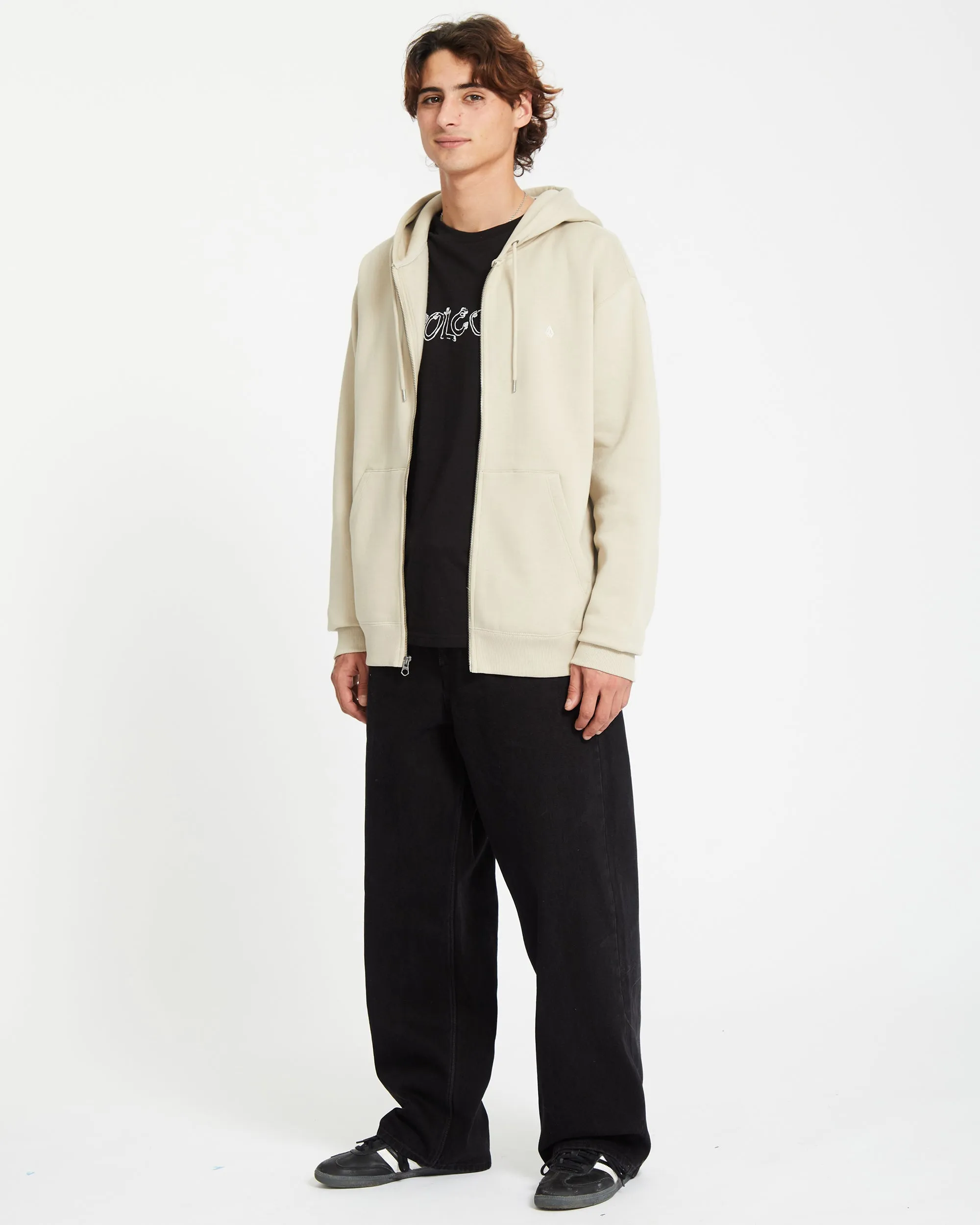Single Stone Full Zip Kapuzenpullover - LIGHT KHAKI