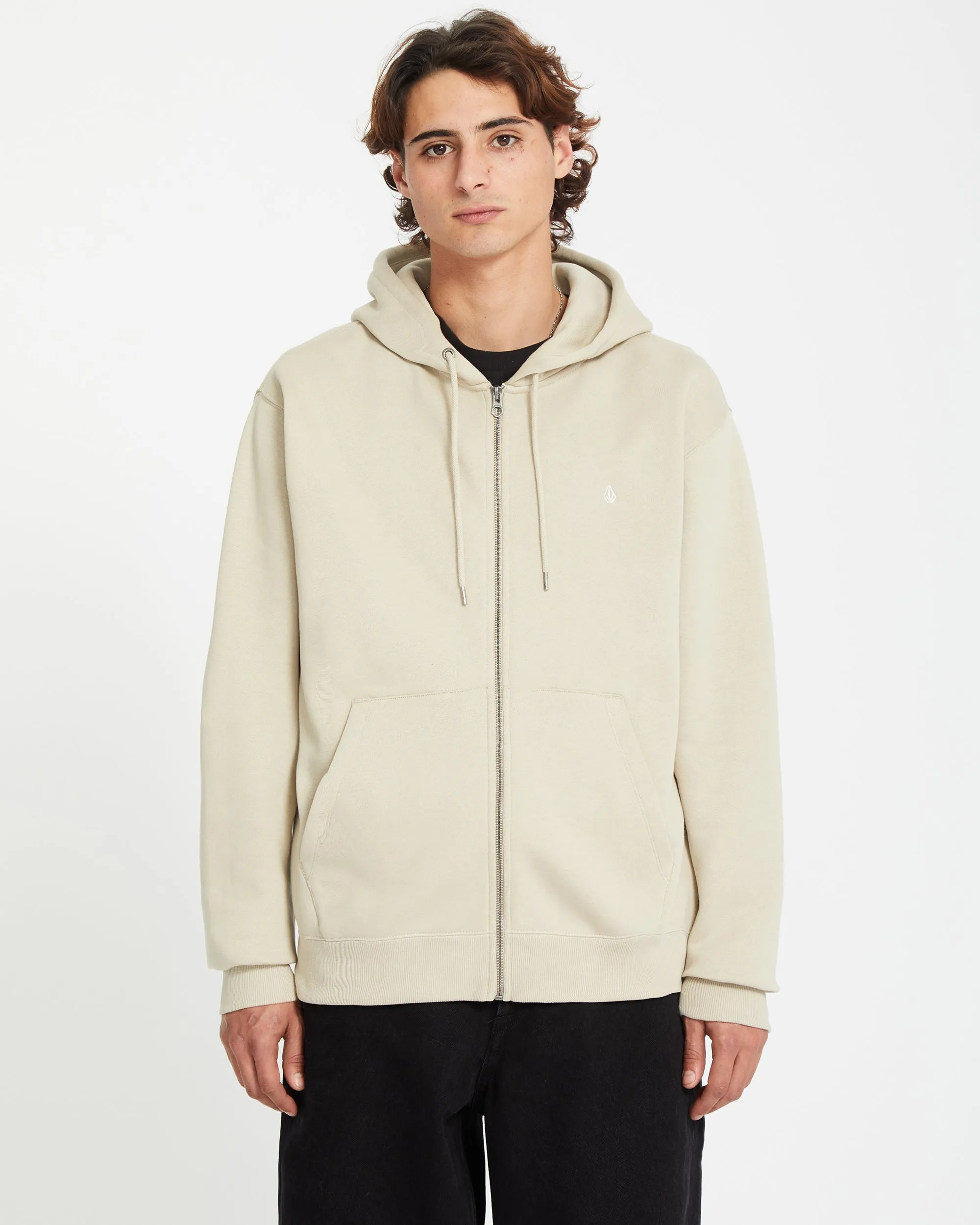 Single Stone Full Zip Kapuzenpullover - LIGHT KHAKI