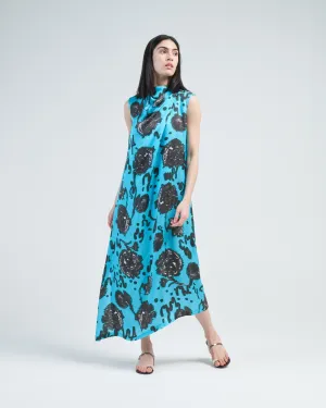 sleeveless printed dress