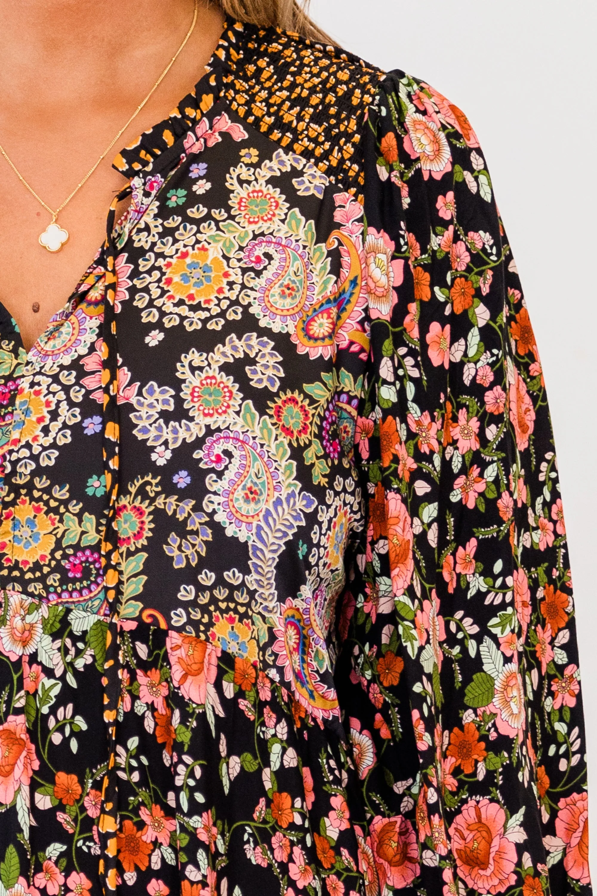 Smile Since It Happened Midi Dress, Black