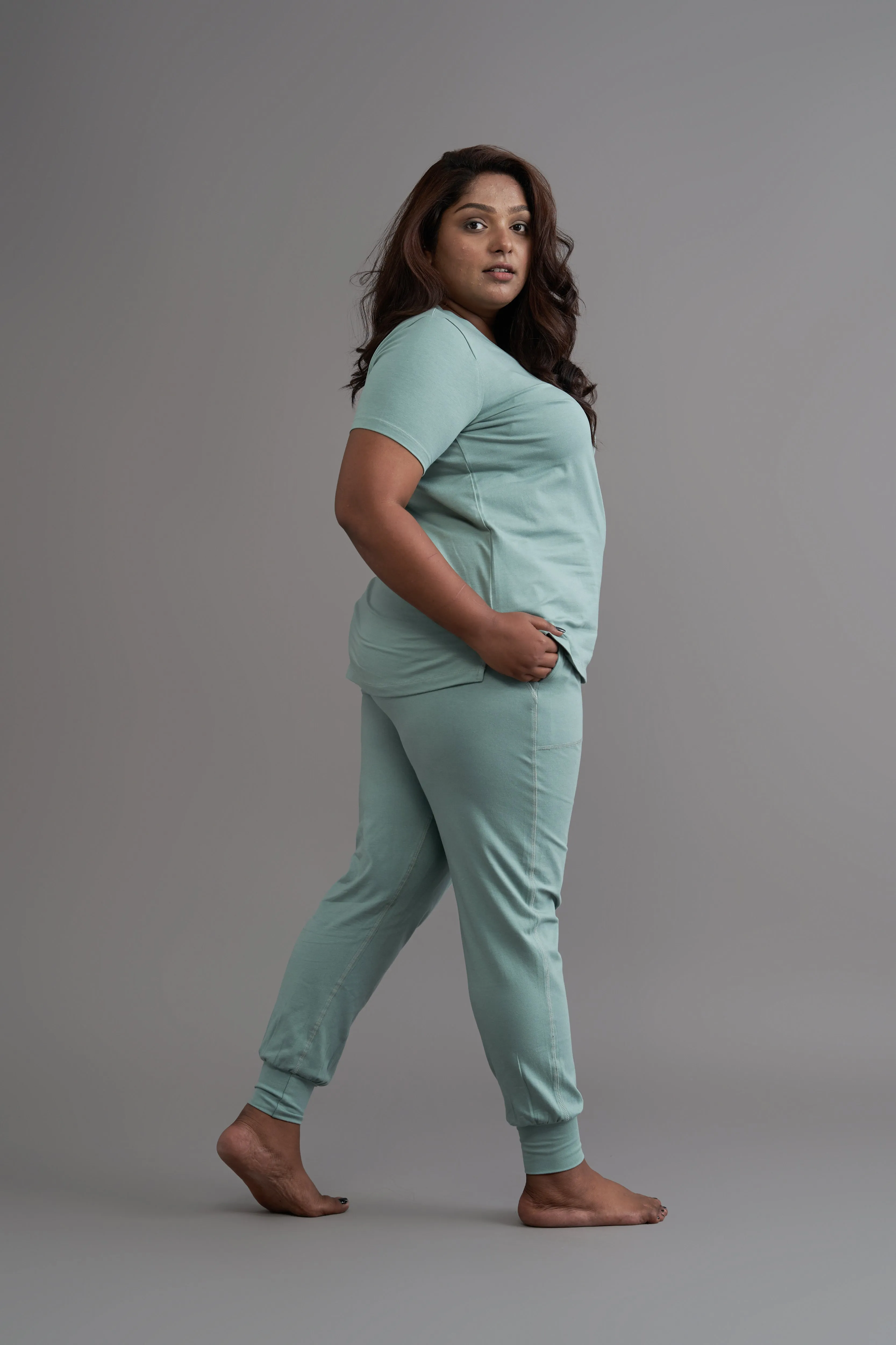 Snooze Tee: Aqua Green