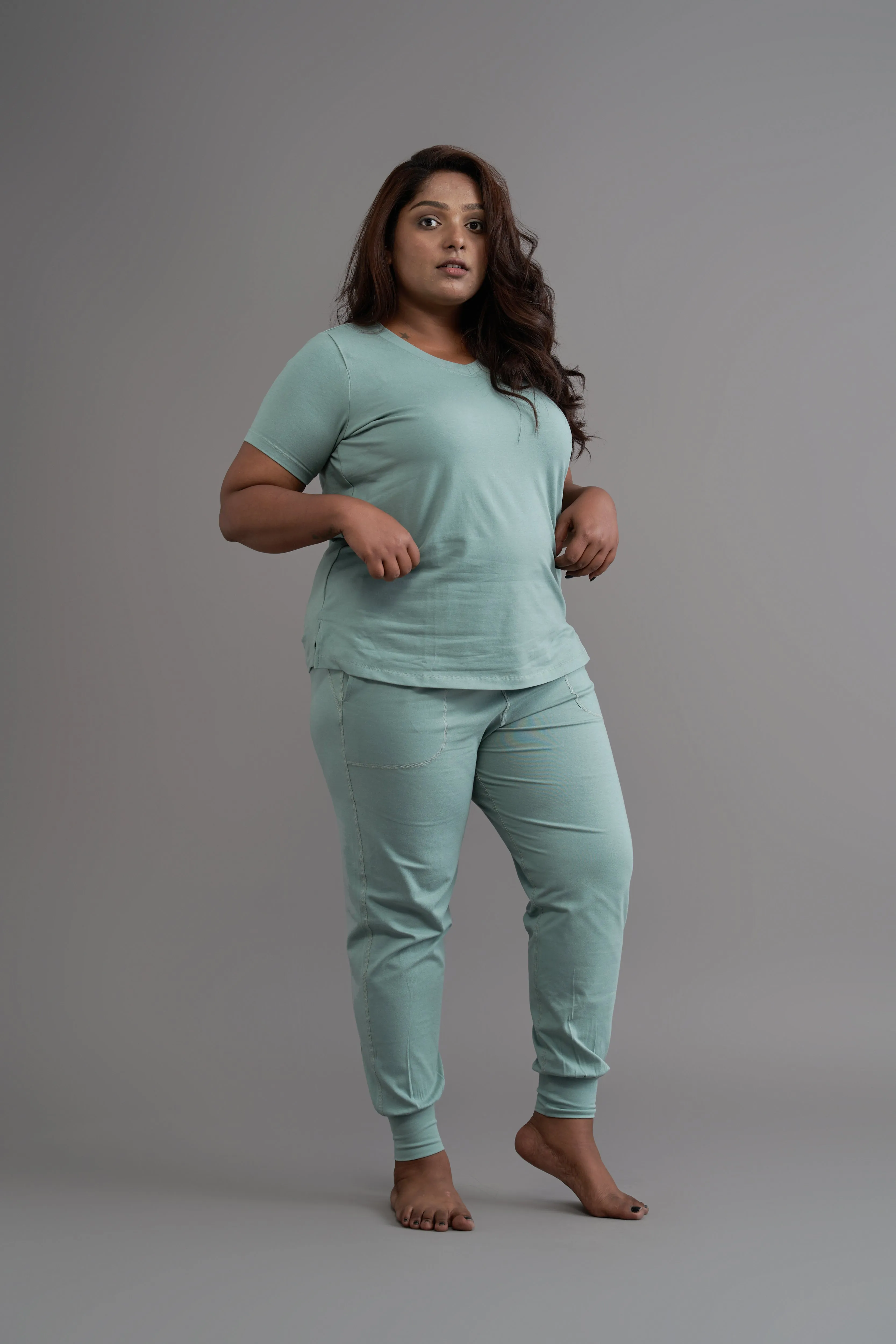 Snooze Tee: Aqua Green