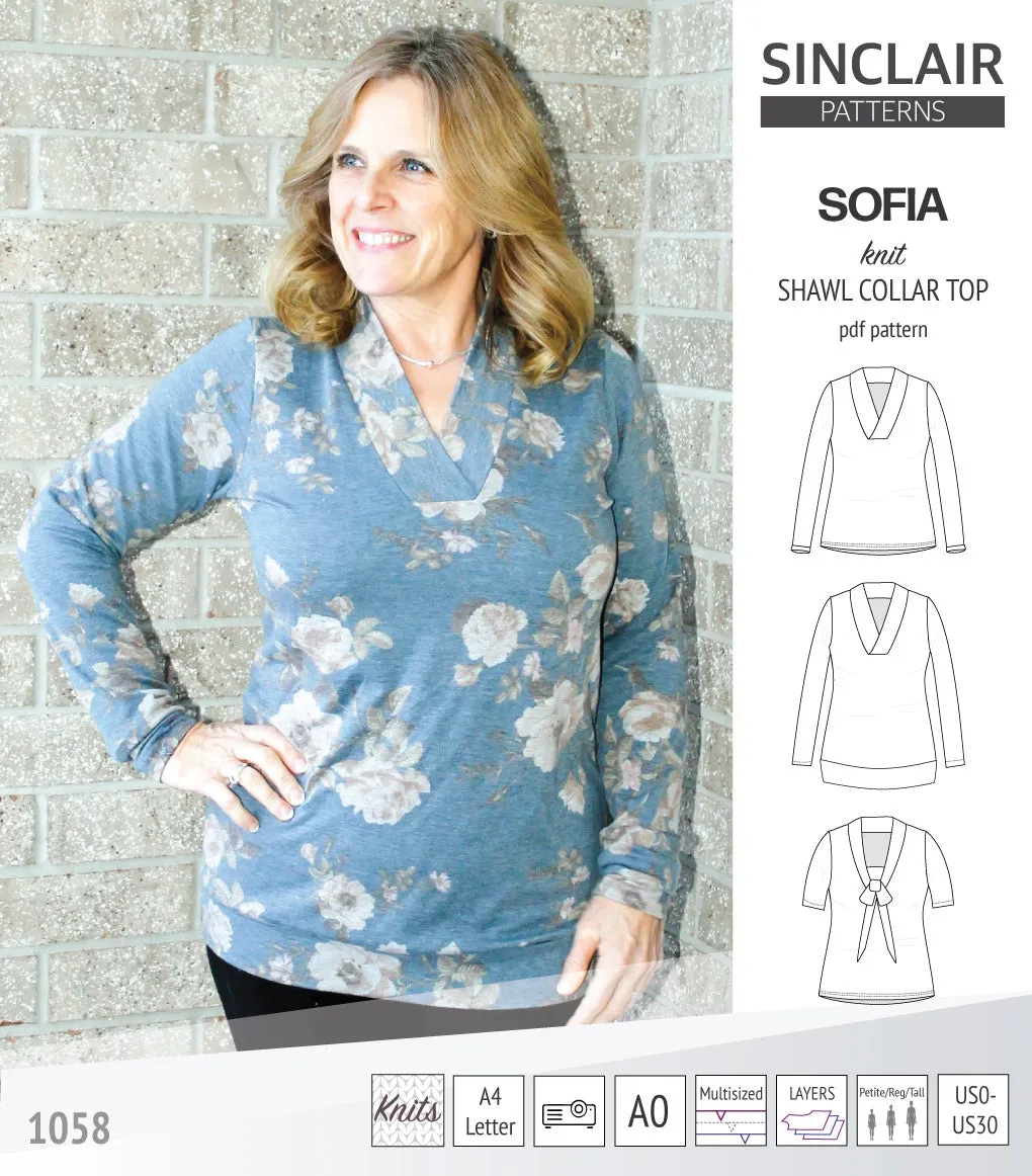 Sofia shawl collar classic sweater (PDF)