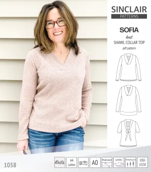 Sofia shawl collar classic sweater (PDF)