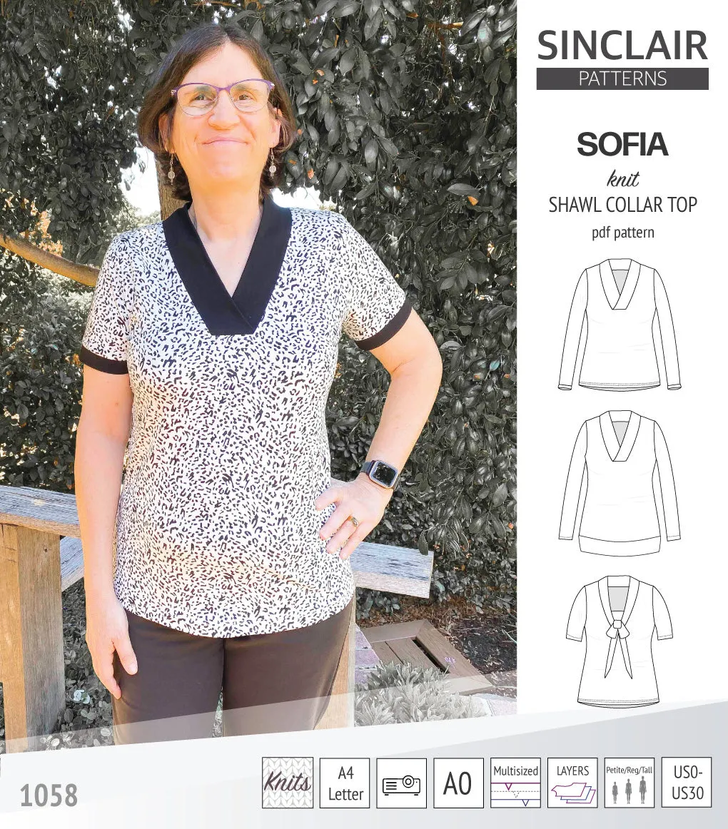 Sofia shawl collar classic sweater (PDF)