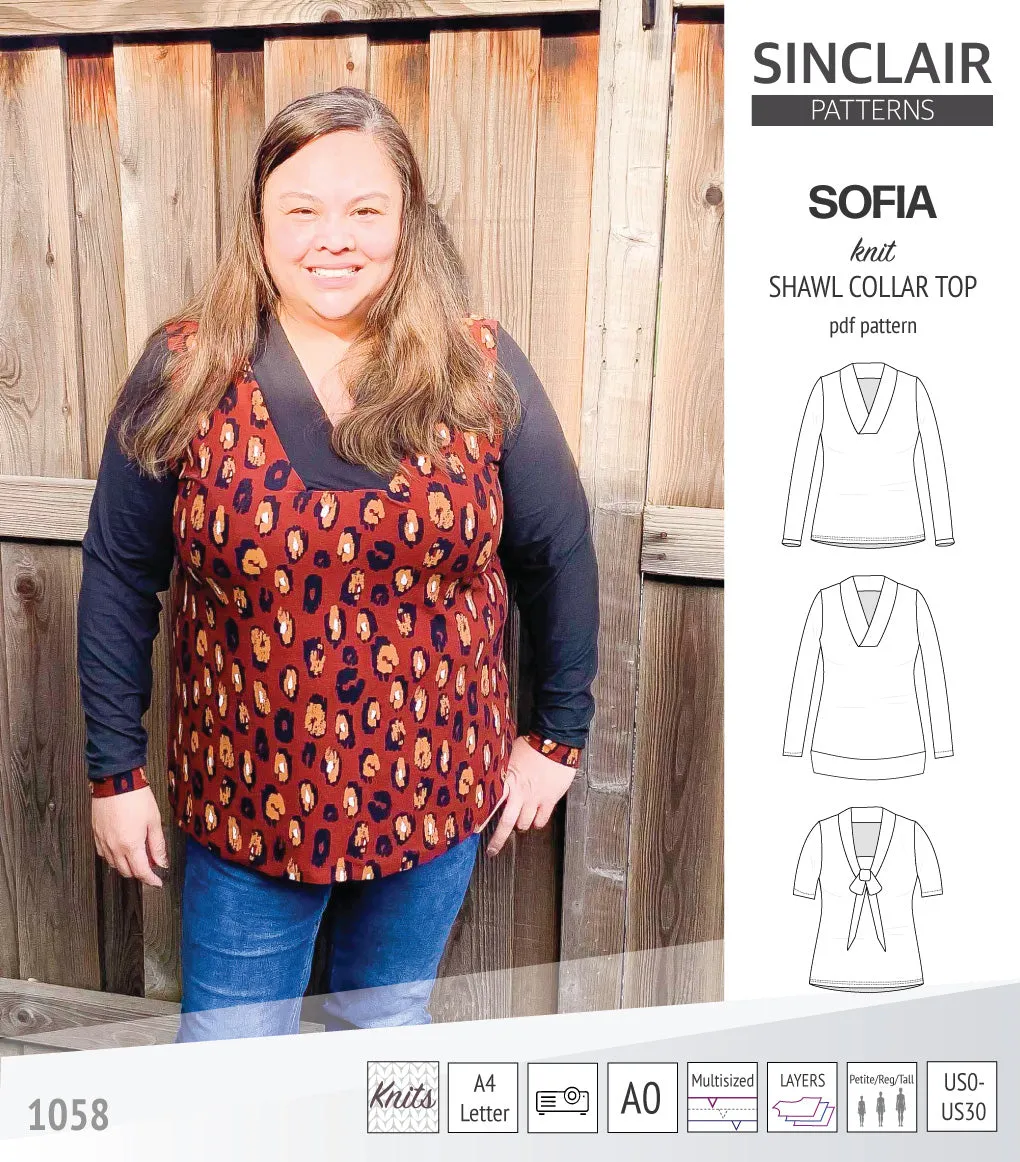 Sofia shawl collar classic sweater (PDF)