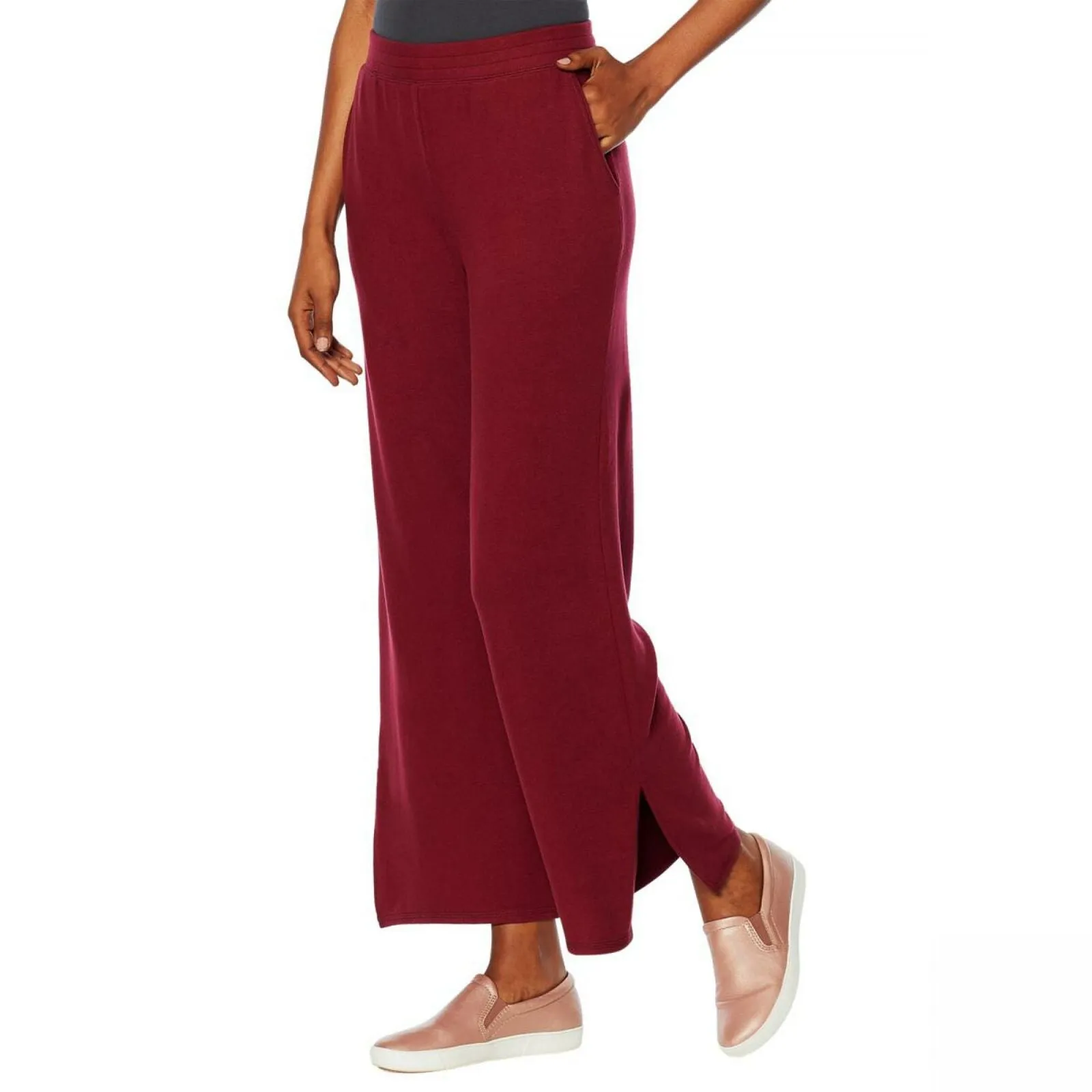 Soft & Cozy Women's Brushed Hacci Knit Pants With Pockets