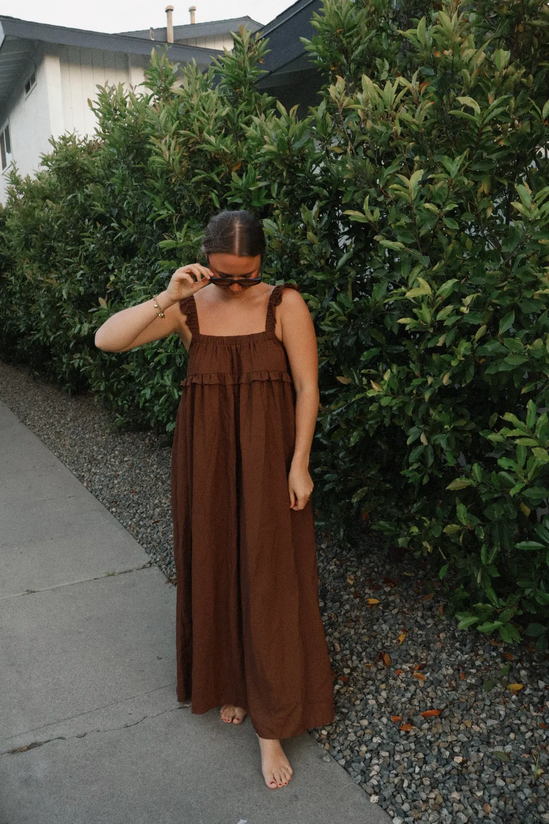 Story Linen Blend Maxi Dress