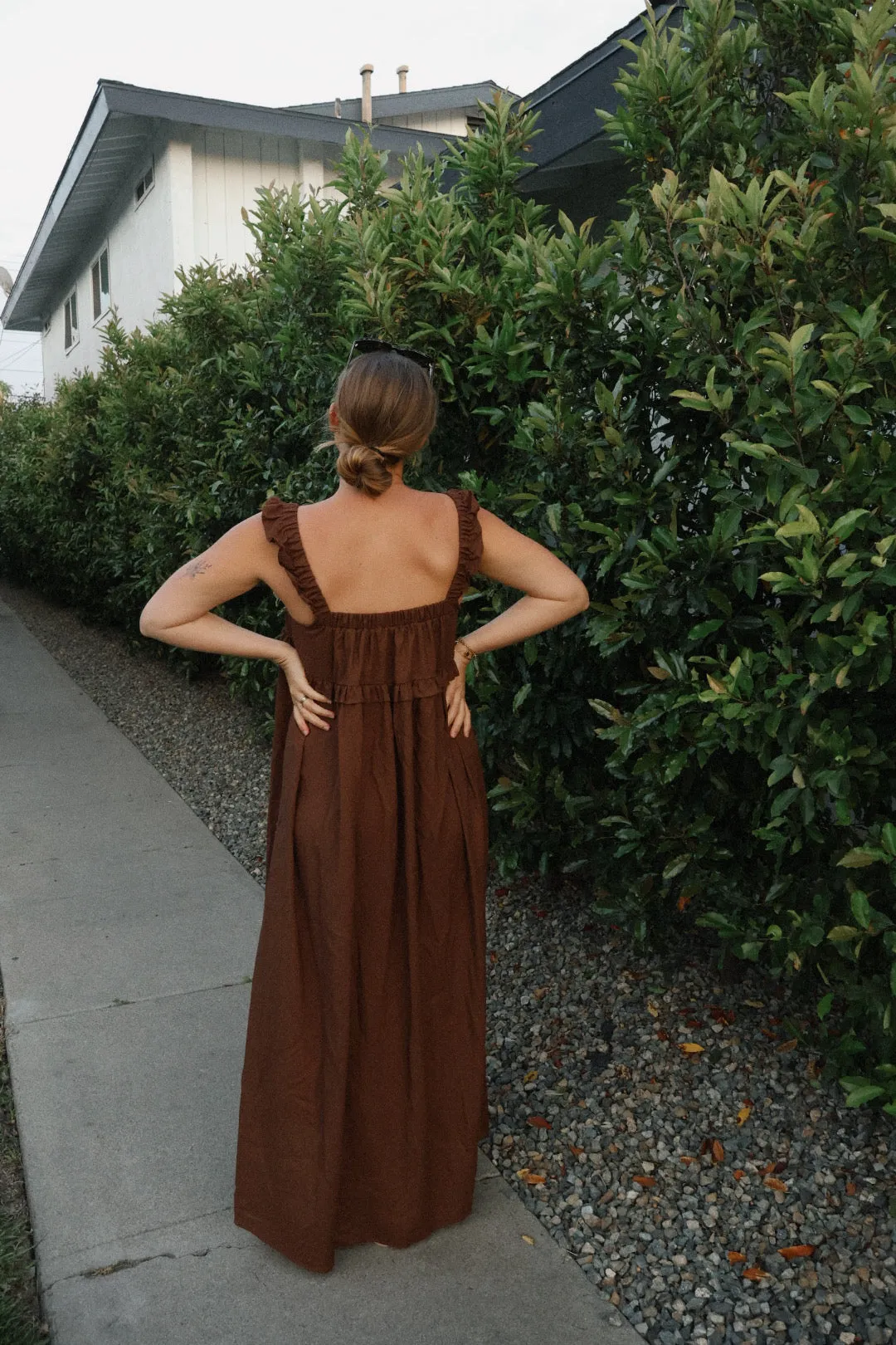 Story Linen Blend Maxi Dress