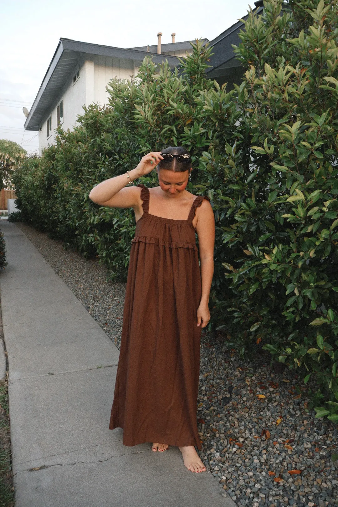 Story Linen Blend Maxi Dress