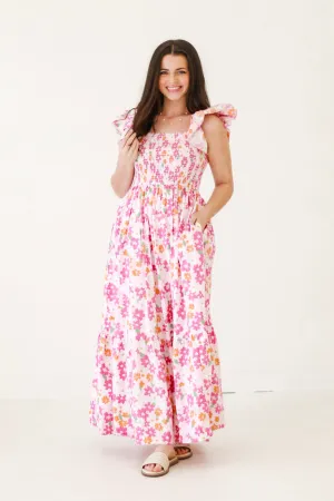 Sunday Brunch Floral Midi Dress