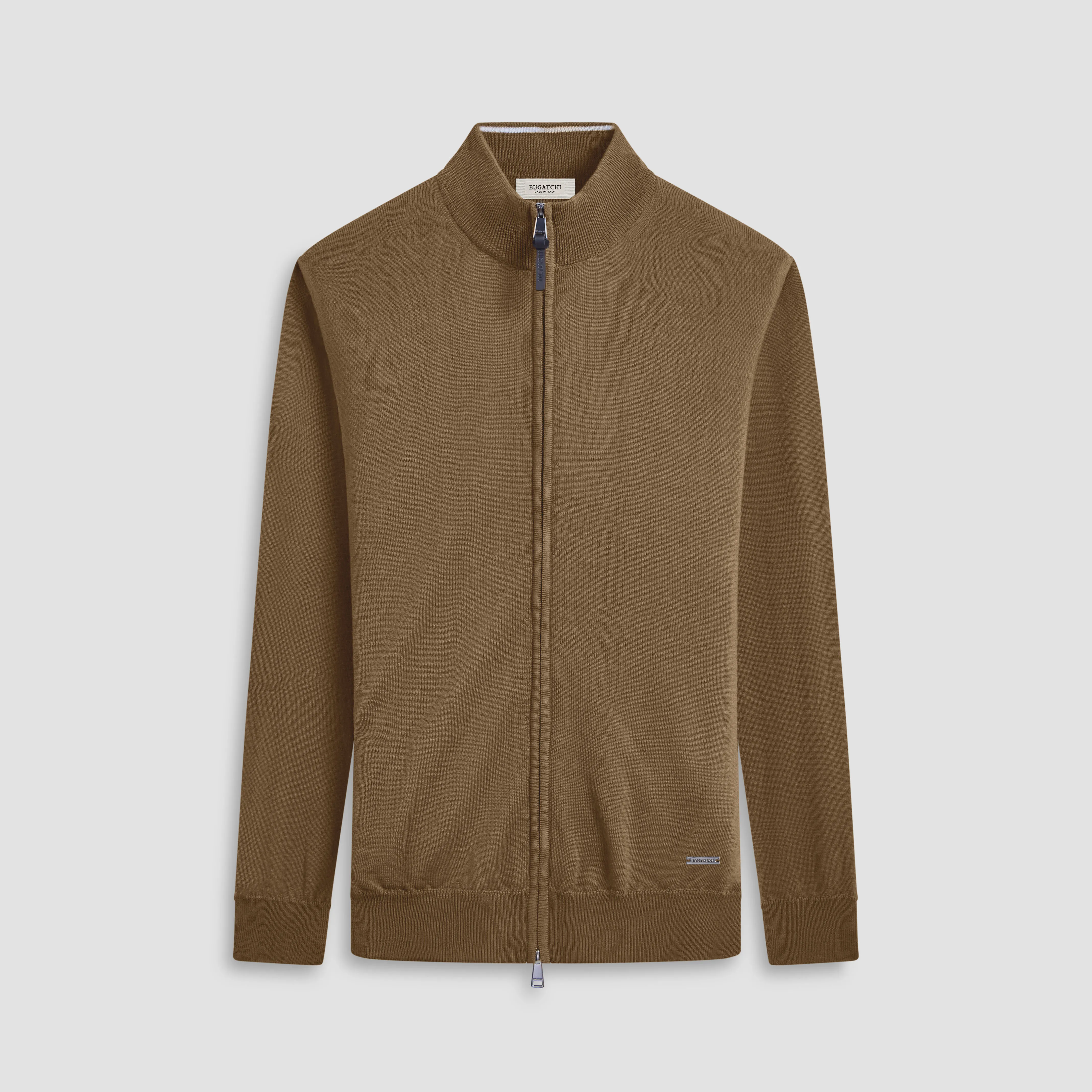 Super Merino Mock Neck Full Zip Sweater