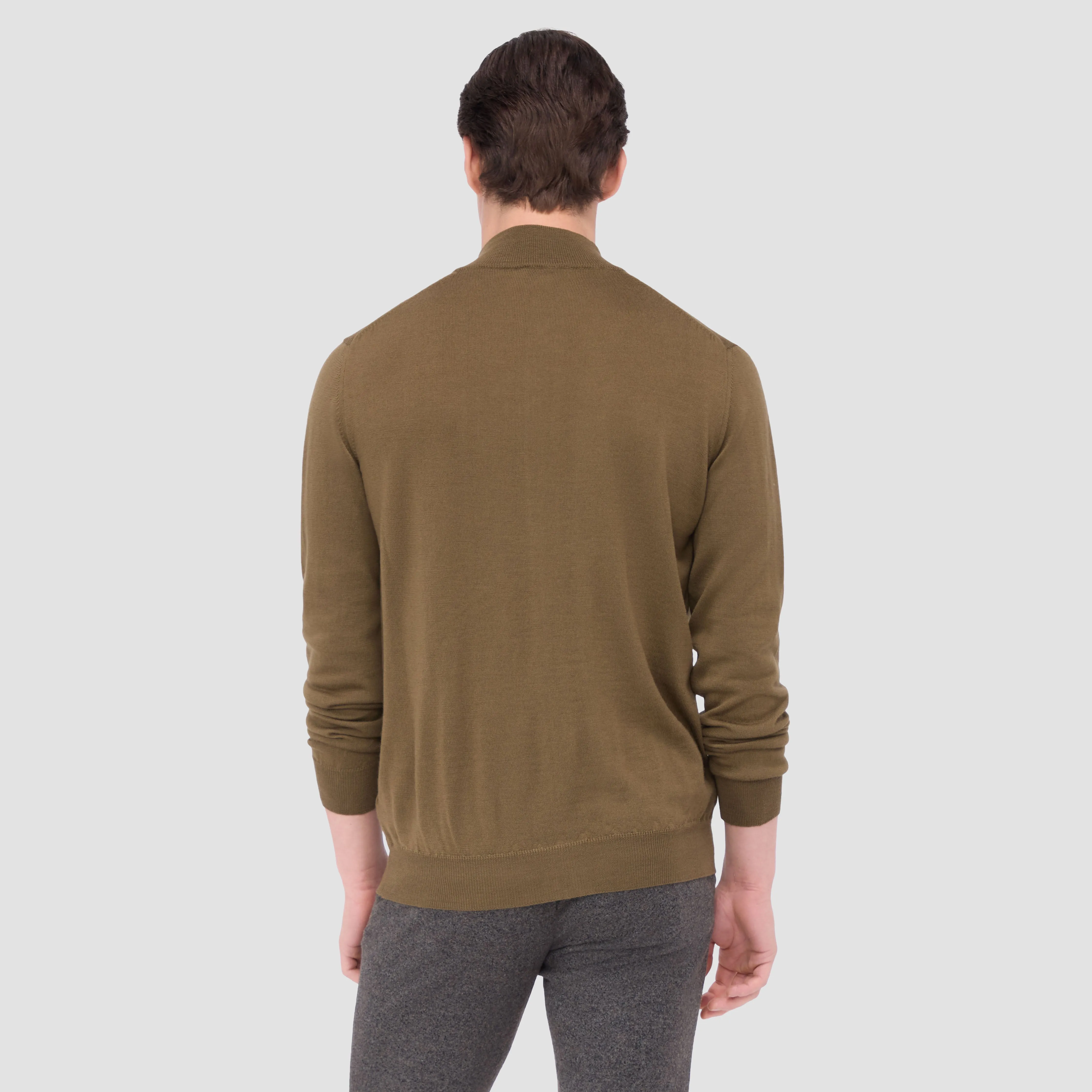 Super Merino Mock Neck Full Zip Sweater