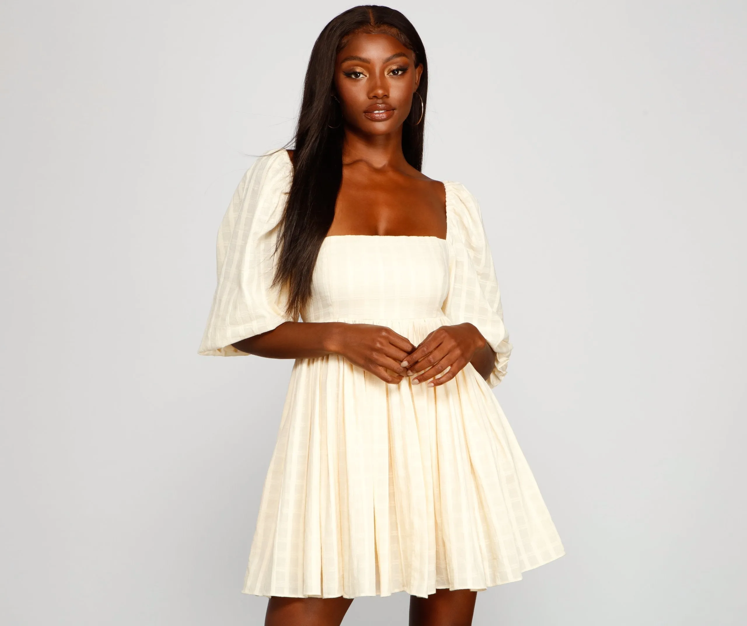 Sweet Style Stylish Babydoll Dress