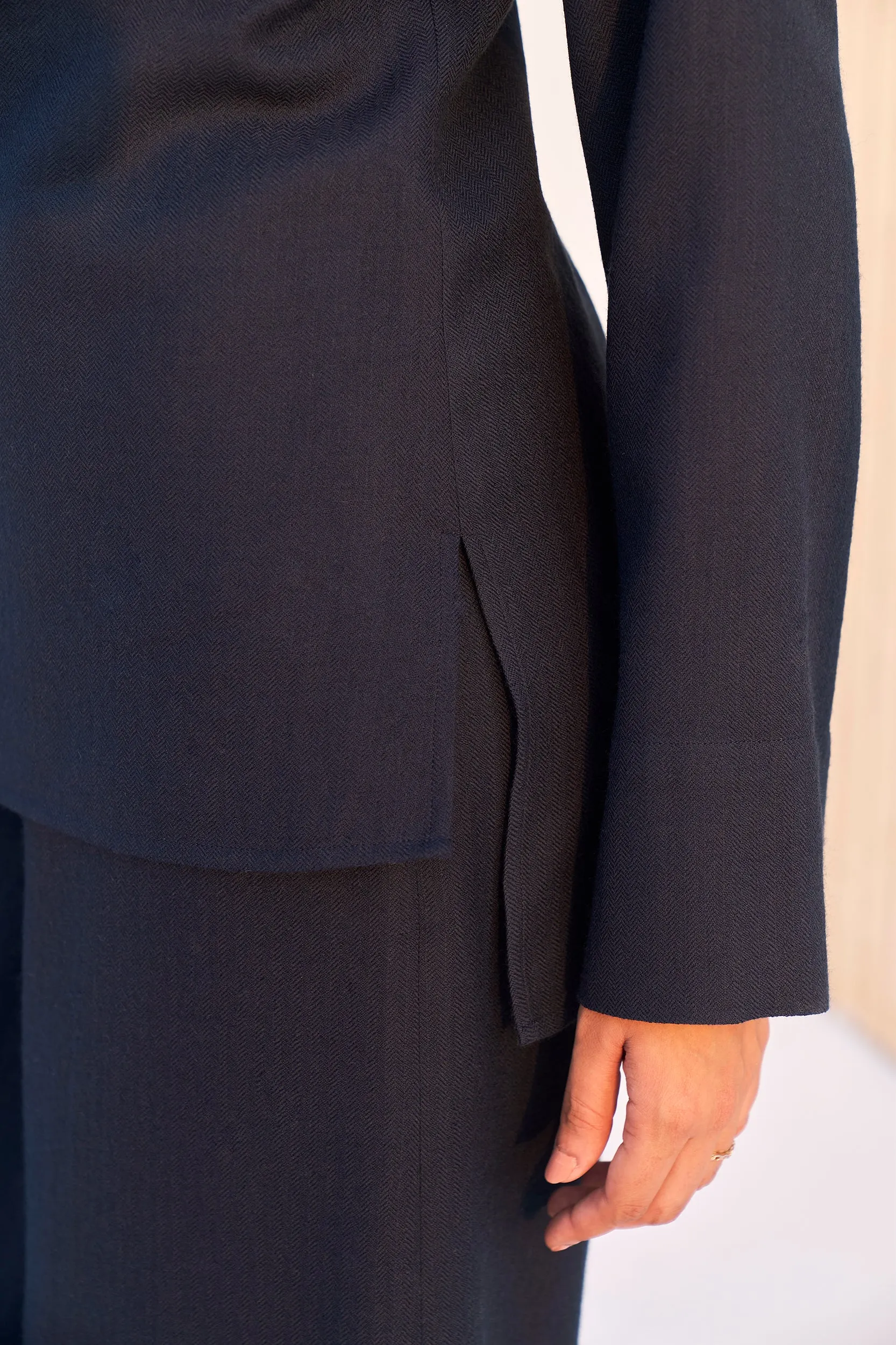Tanzania Woollen Top (Night Blue)