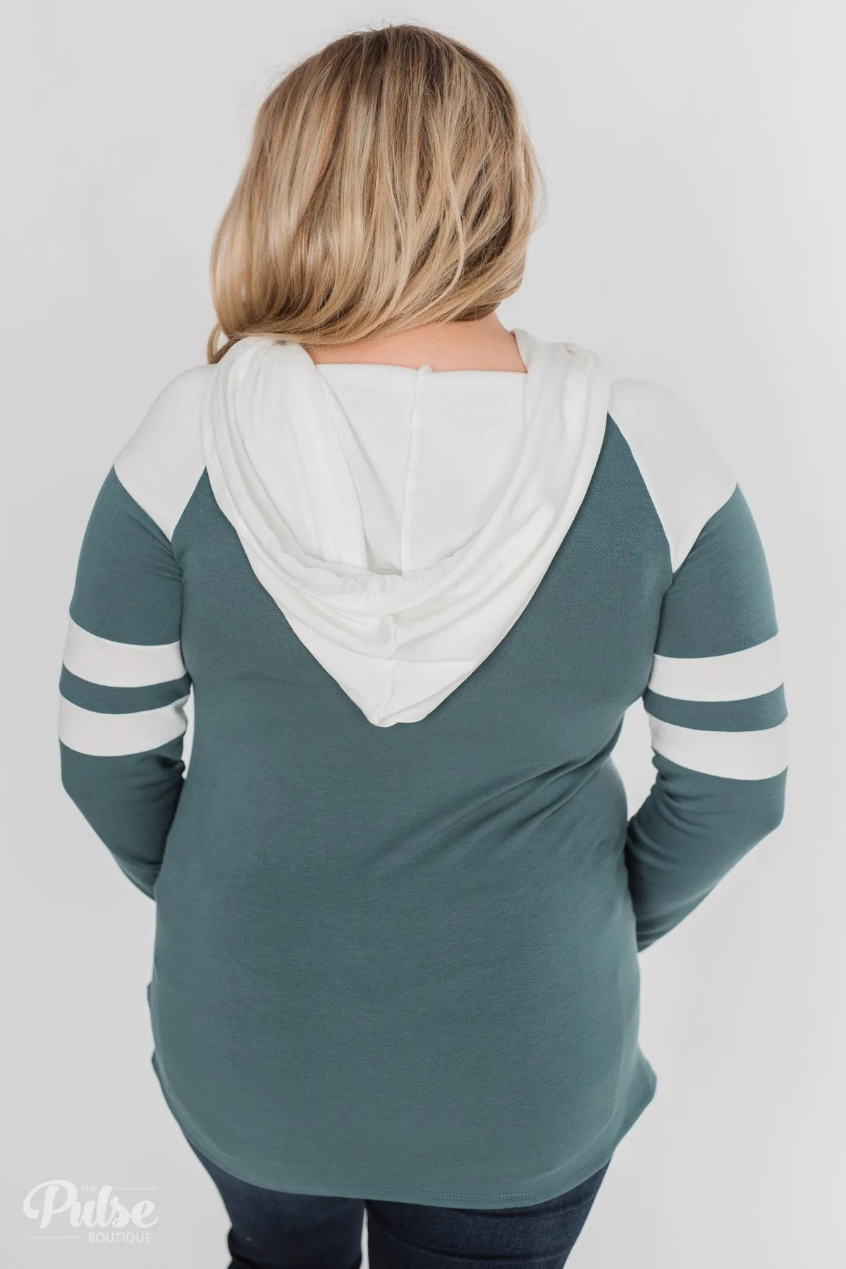Tempting in Teal Lightweight Hoodie - Dark Teal