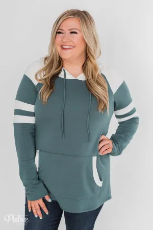 Tempting in Teal Lightweight Hoodie - Dark Teal