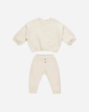 Textured Sweat Set || Natural