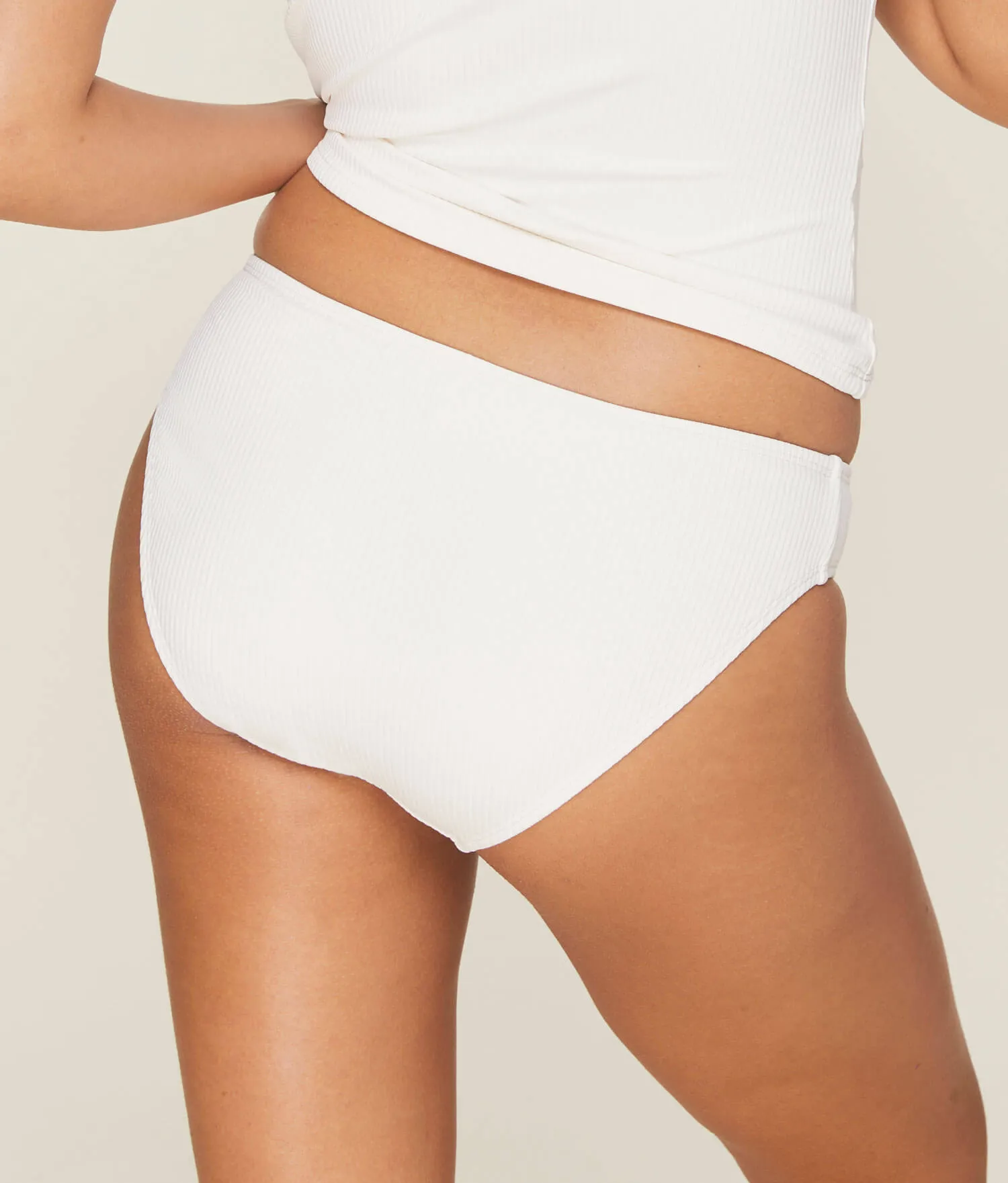 The Classic Bikini Bottom - Ribbed - Coconut (Archive)
