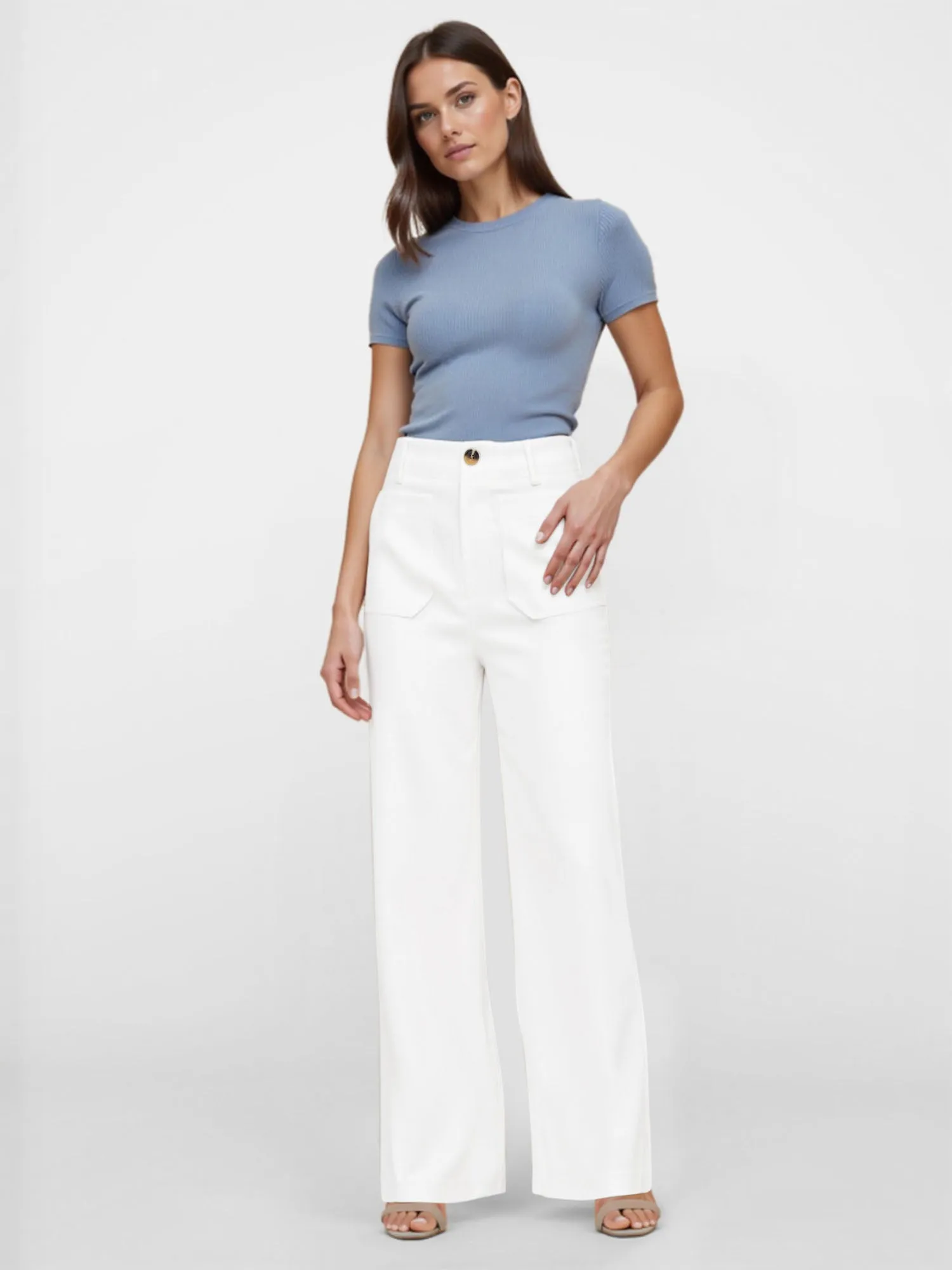 The Selene Pant - Two Pocket Flare Wide Leg Pant