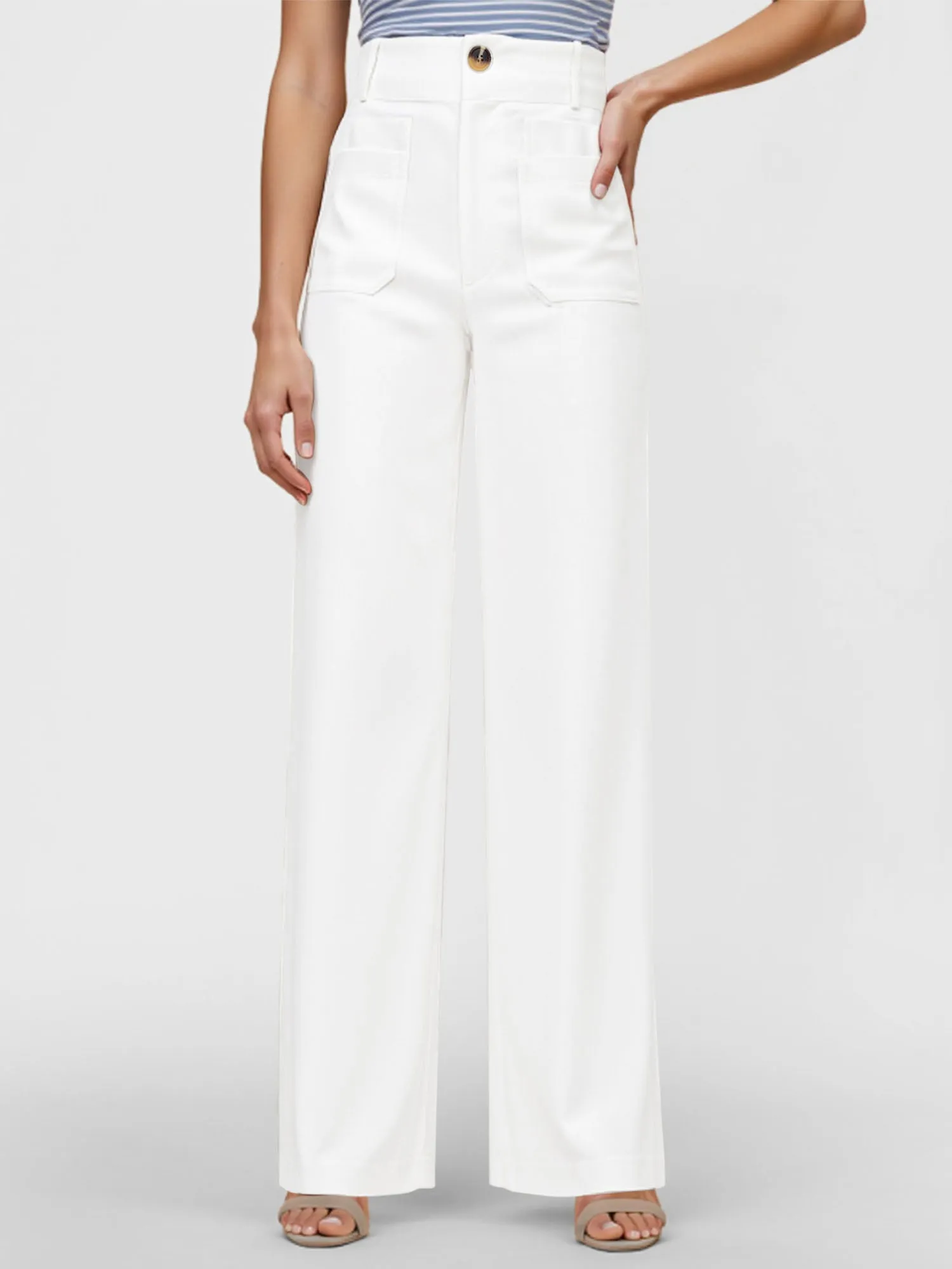 The Selene Pant - Two Pocket Flare Wide Leg Pant