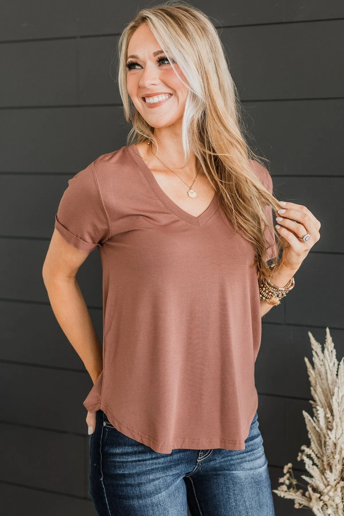 Thread & Supply Truly Loved Top- Clay