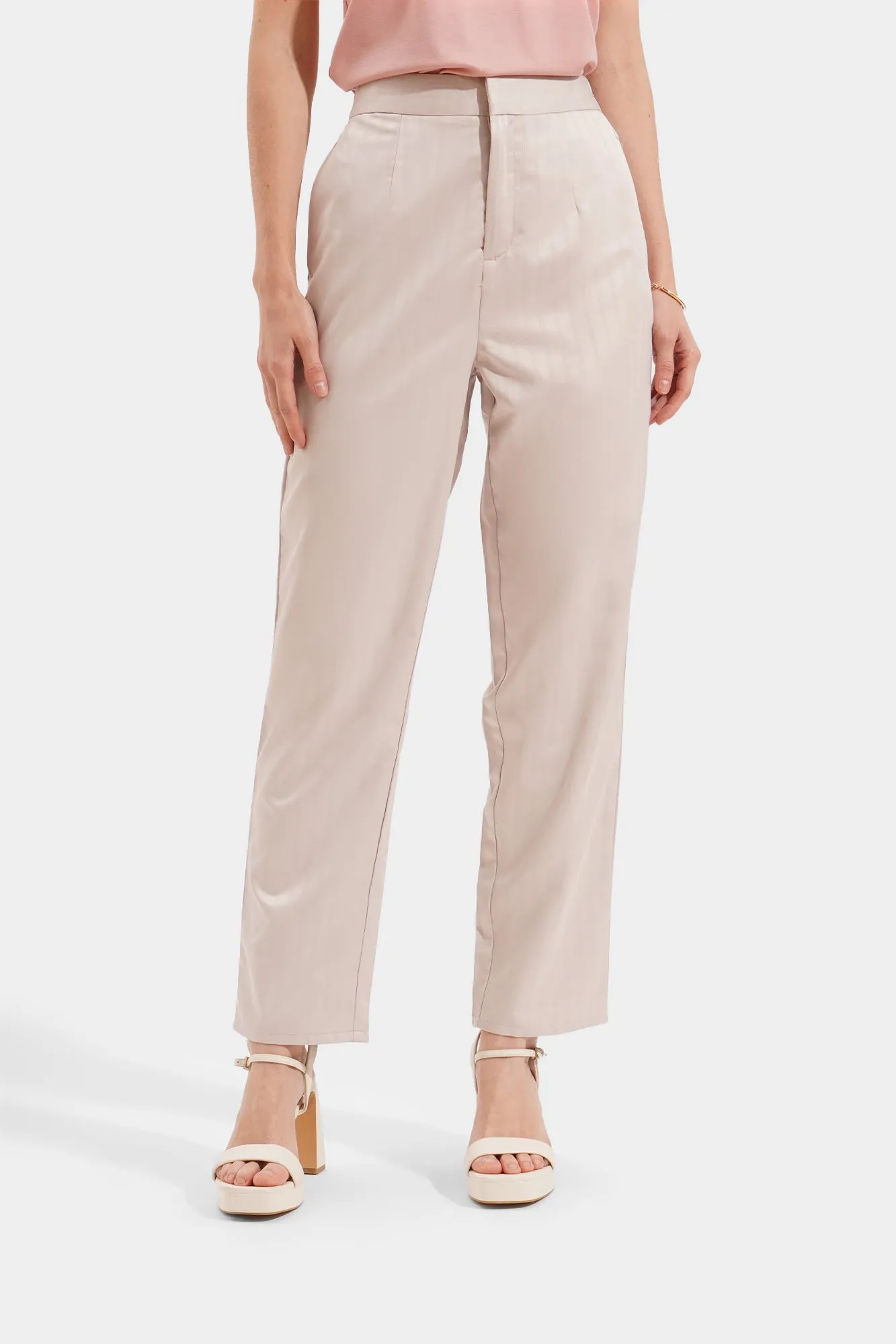 Tonal Stripe Slim Cozy Pants