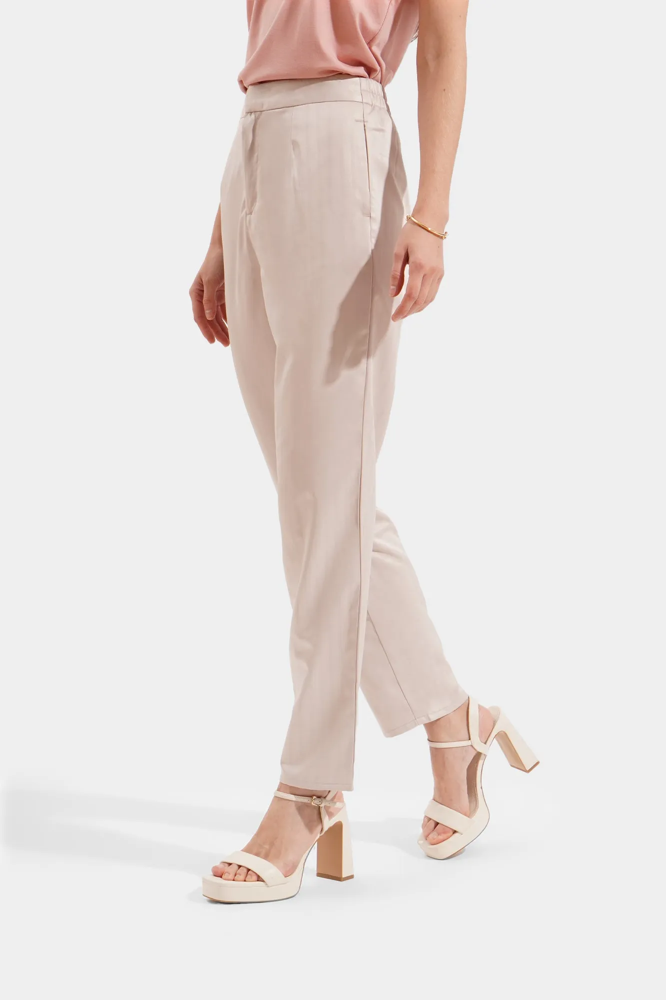 Tonal Stripe Slim Cozy Pants