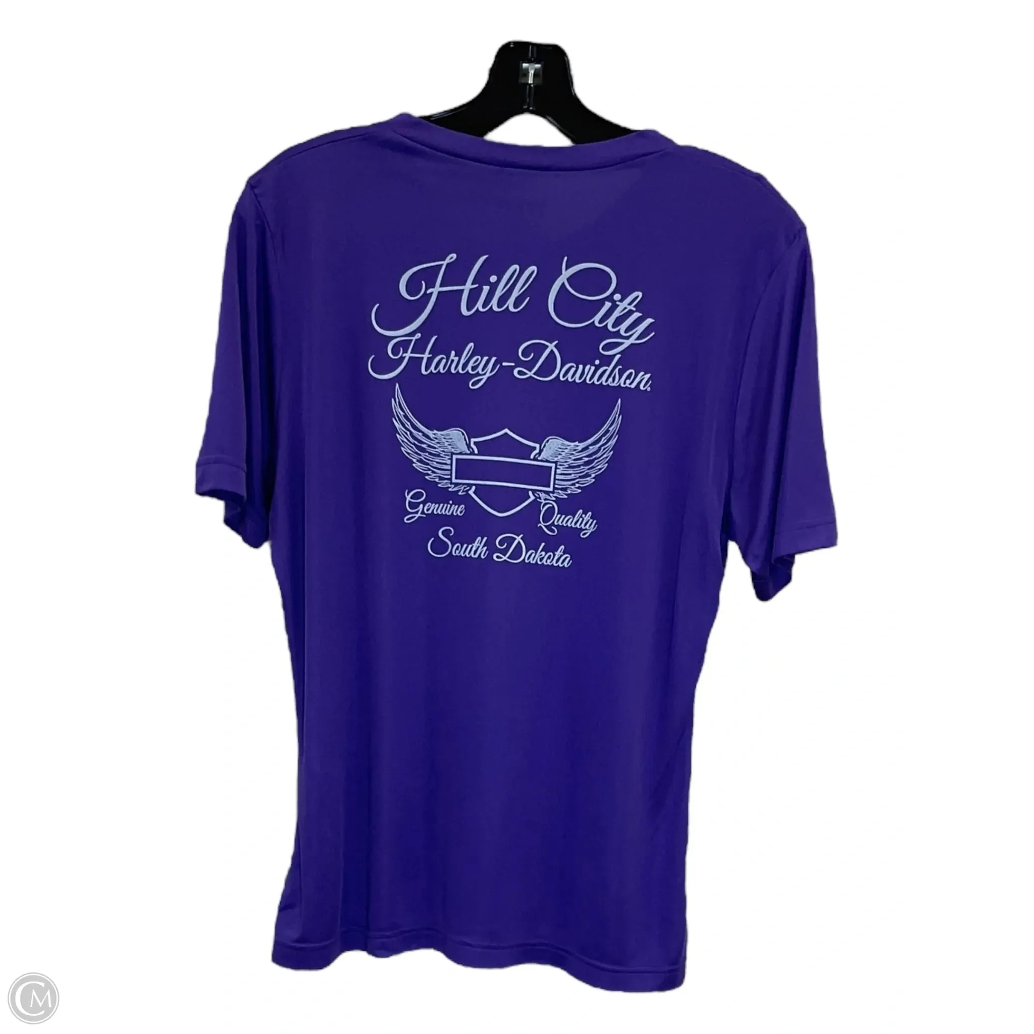 Top Short Sleeve By Harley Davidson In Purple, Size: M