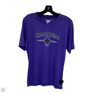 Top Short Sleeve By Harley Davidson In Purple, Size: M