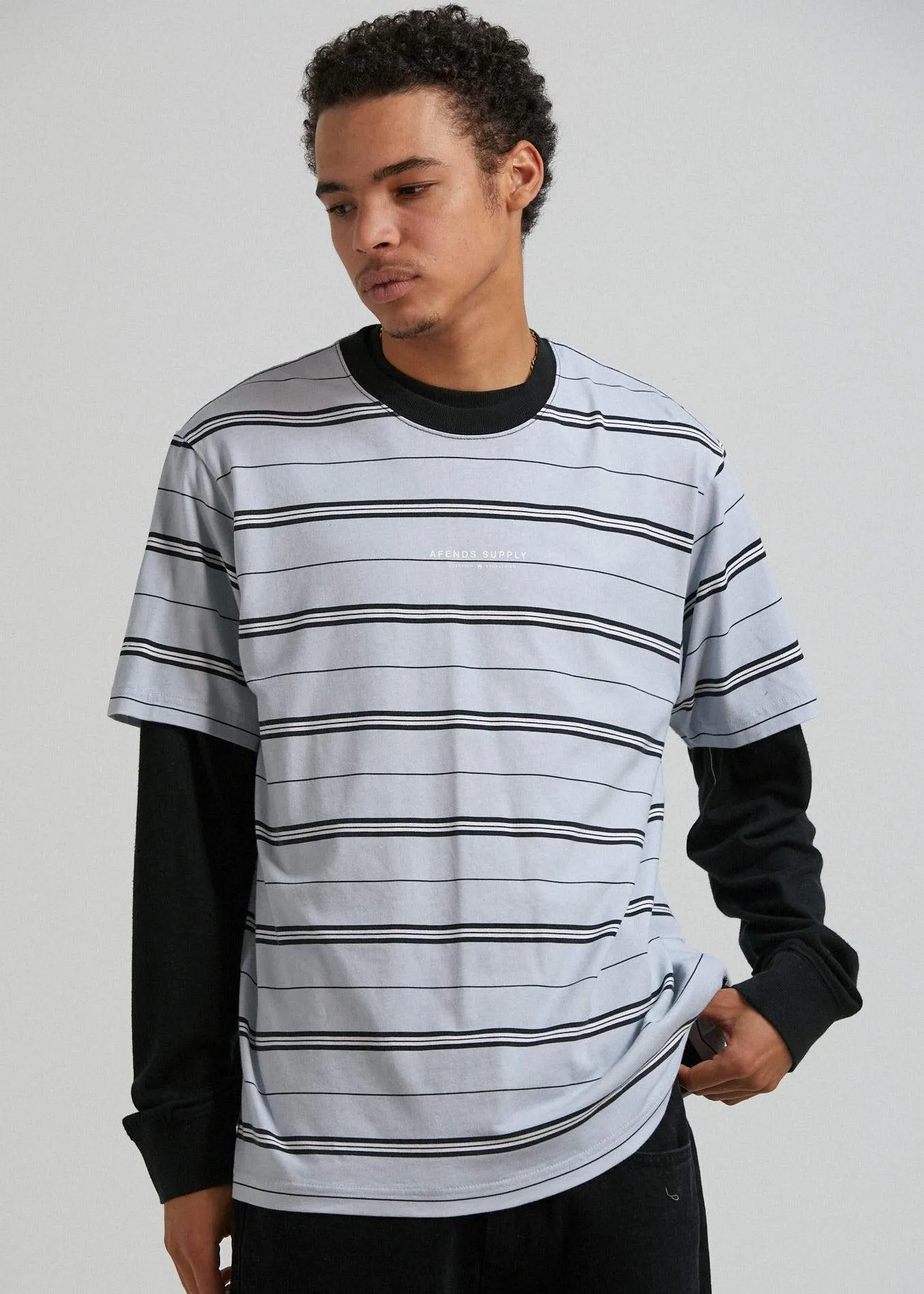 Transit   - Recycled Stripe Retro Fit T-Shirt
