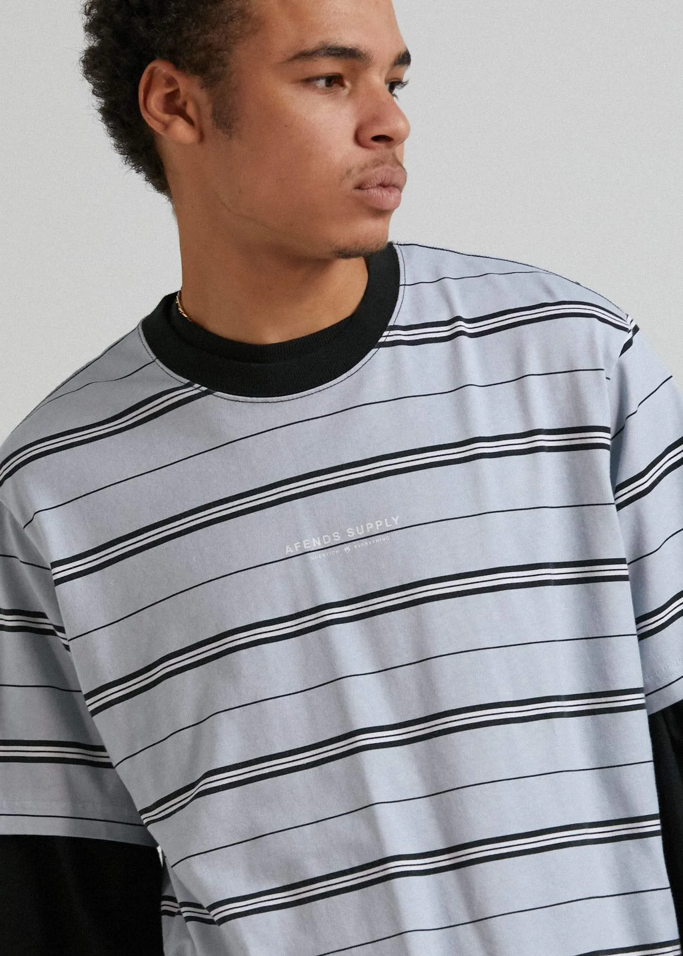 Transit   - Recycled Stripe Retro Fit T-Shirt